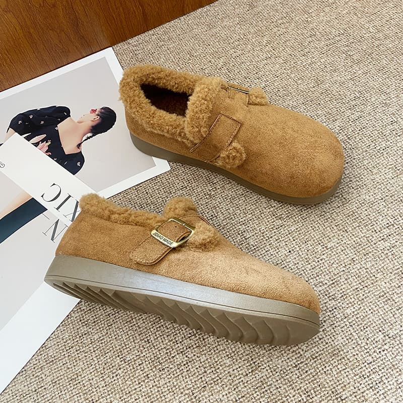 Кроссовки JIUXINGDAO Утеплённая обувь Low Top Верблюжий цвет Женский - изображение 4