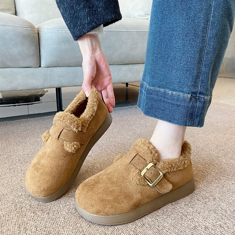 Кроссовки JIUXINGDAO Утеплённая обувь Low Top Верблюжий цвет Женский - изображение 6