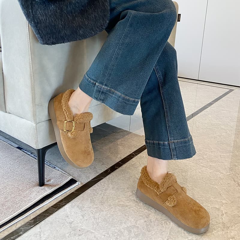 Кроссовки JIUXINGDAO Утеплённая обувь Low Top Верблюжий цвет Женский - изображение 3