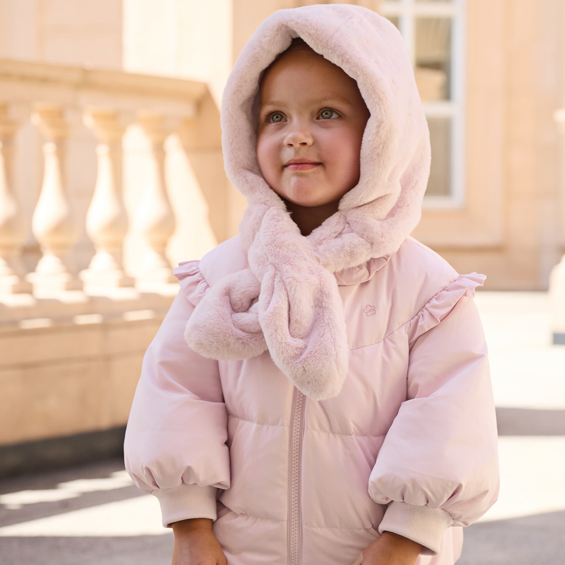 DAVE BELLA Пуховик Cloud Pink включен Hat для детей 3-7 лет - изображение 4