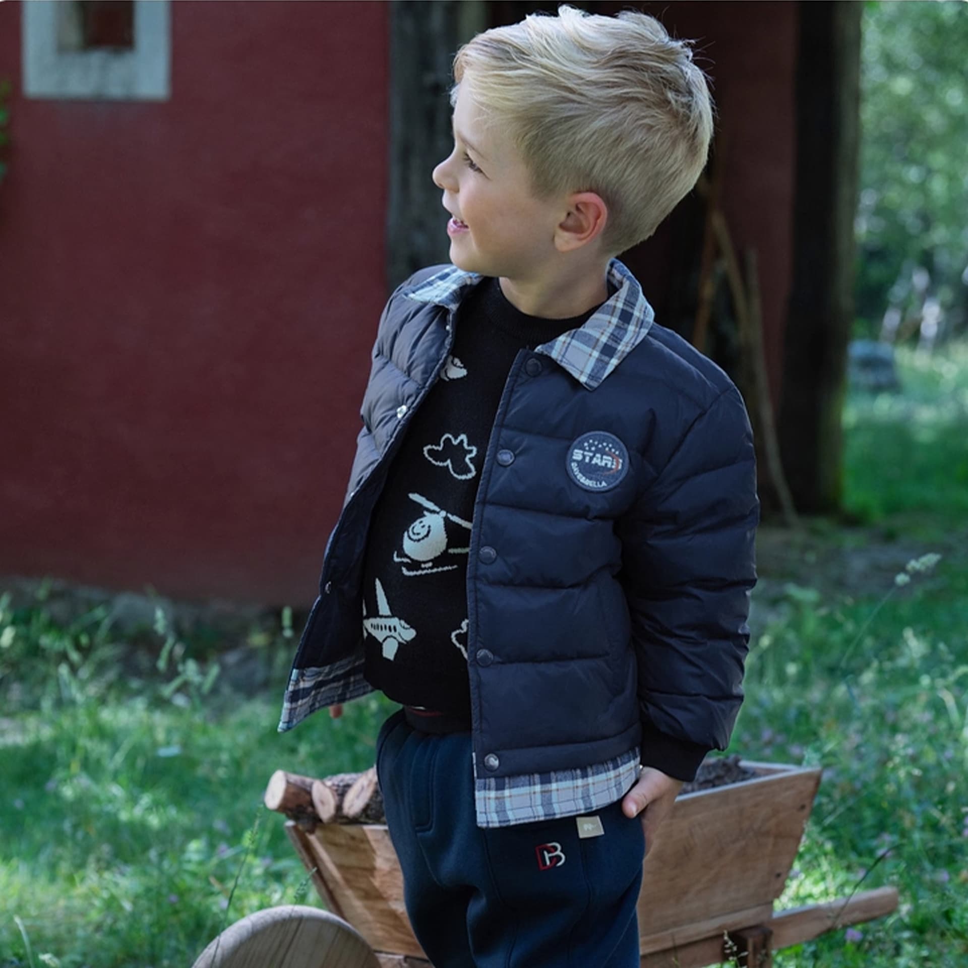 DAVE&BELLA Пуховик с антибактериальным покрытием 90% пуха, водонепроницаемый, имитация двухслойности, модный и крутой, пушистый, легкий, ветрозащитный, винтажная вышивка, универсальный - изображение 3