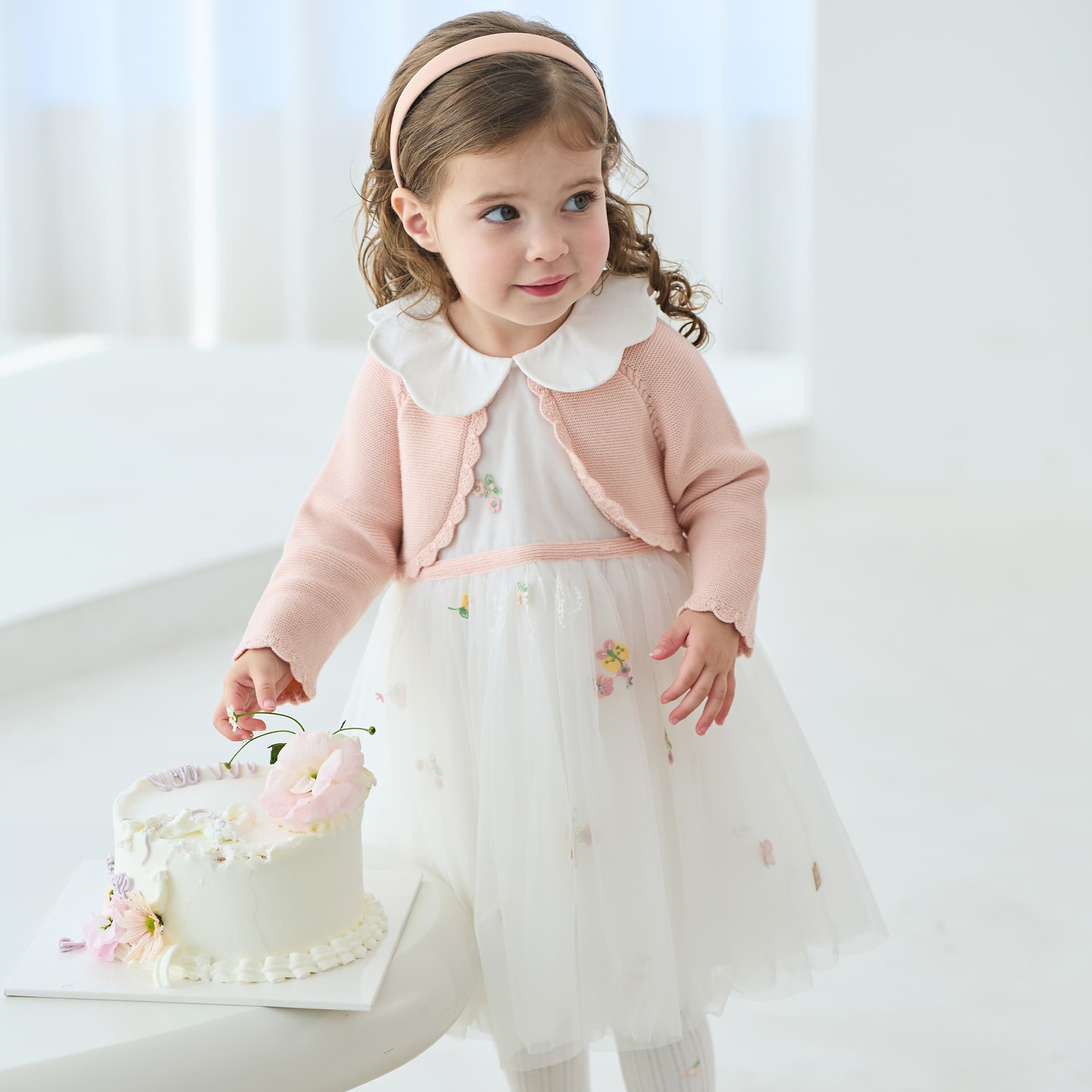 DAVE BELLA Платье Оранжевое Розовое Детское Возраст 3-7 лет - изображение 3