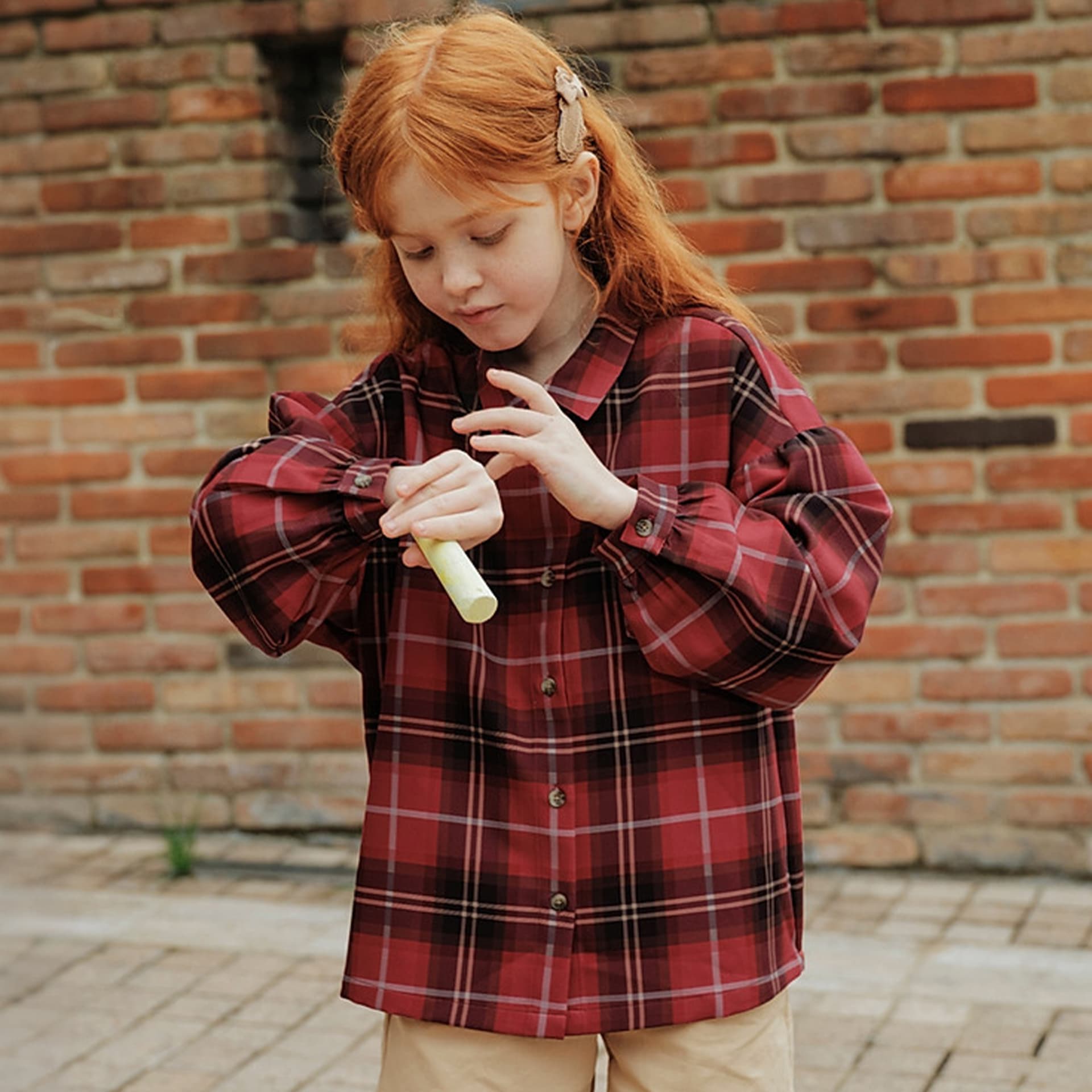 DAVE BELLA Красная клетка Kids Повседневные рубашки - изображение 3
