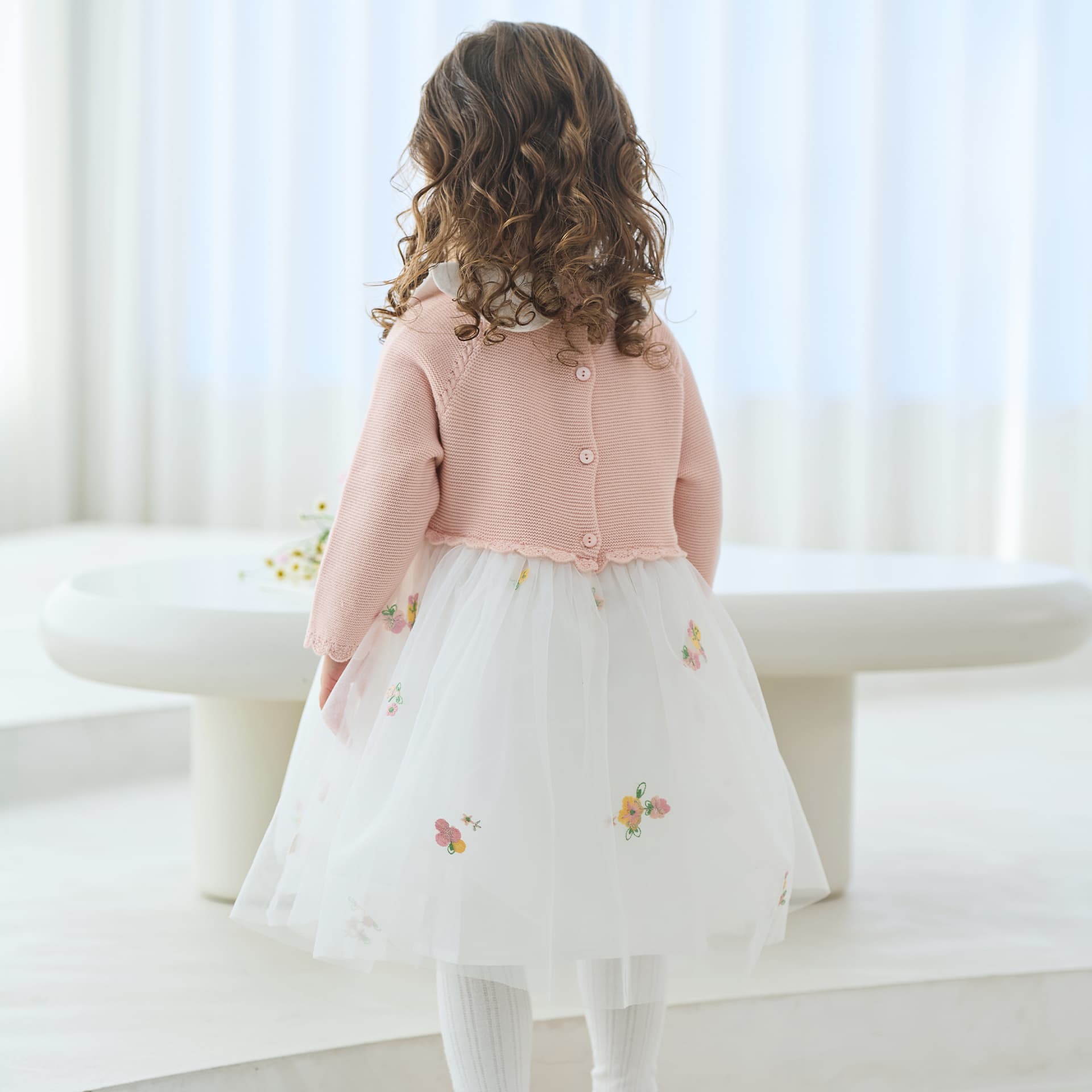 DAVE BELLA Платье Оранжевое Розовое Детское Возраст 3-7 лет - изображение 4