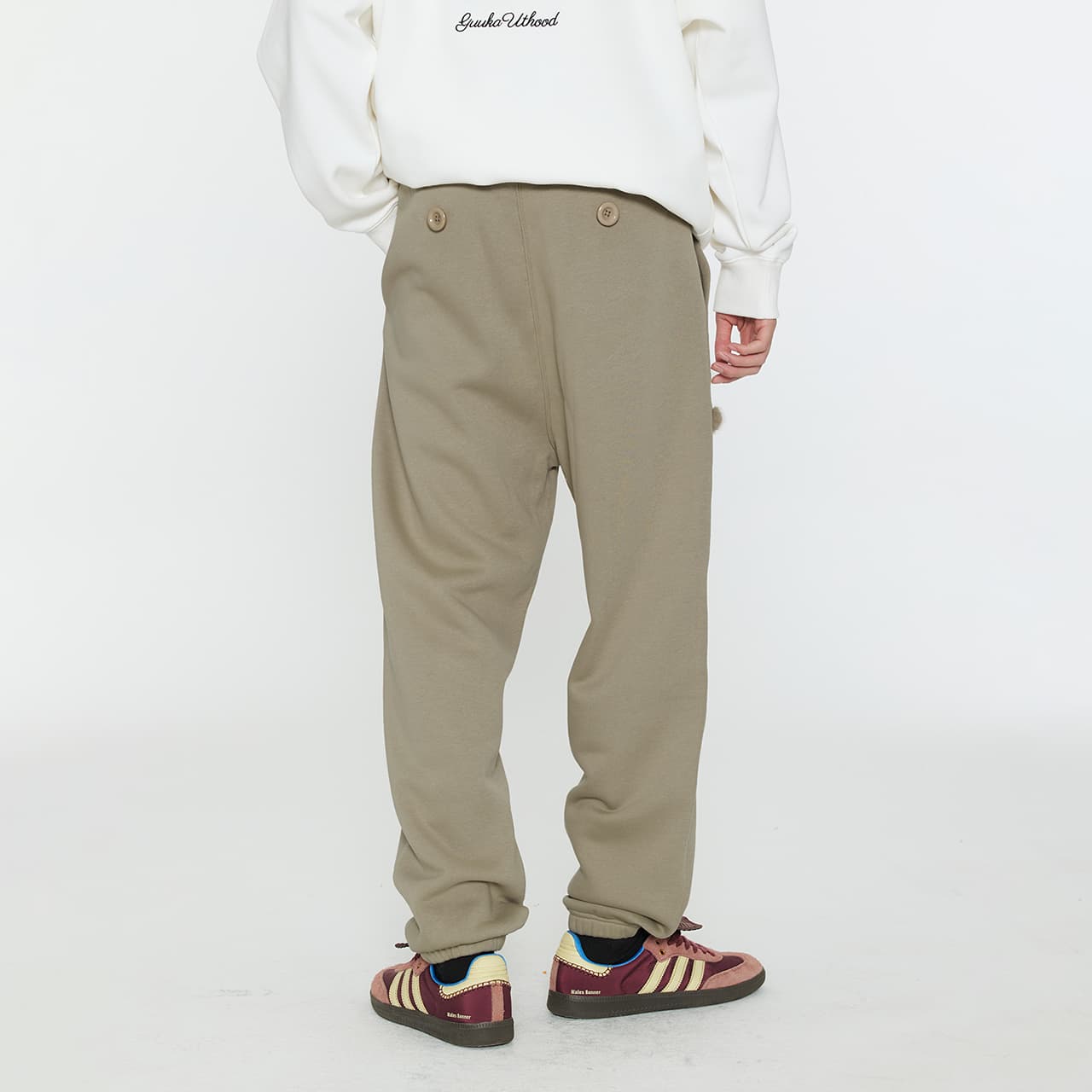 Штаны Guuka Light Gray Unisex Casual Pants Guuka Светло-серые унисекс повседневные штаны - изображение 4