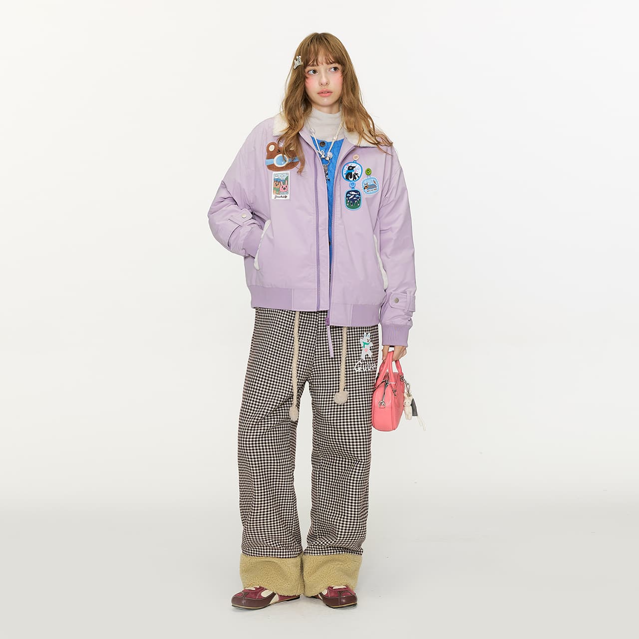 Зимняя куртка Guuka Lilac Unisex Down Jackets Guuka Сиреневый Унисекс Пуховики - изображение 8