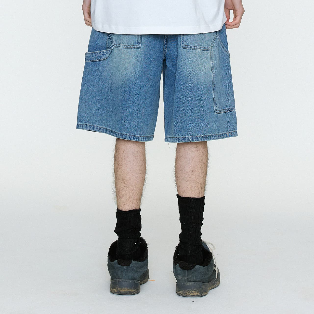 Джинсовые шорты Guuka Men's Blue Denim Shorts Guuka Мужские синие джинсовые шорты - изображение 4