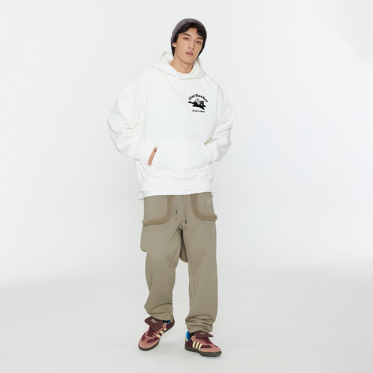 Штаны Guuka Light Gray Unisex Casual Pants Guuka Светло-серые унисекс повседневные штаны - изображение 5