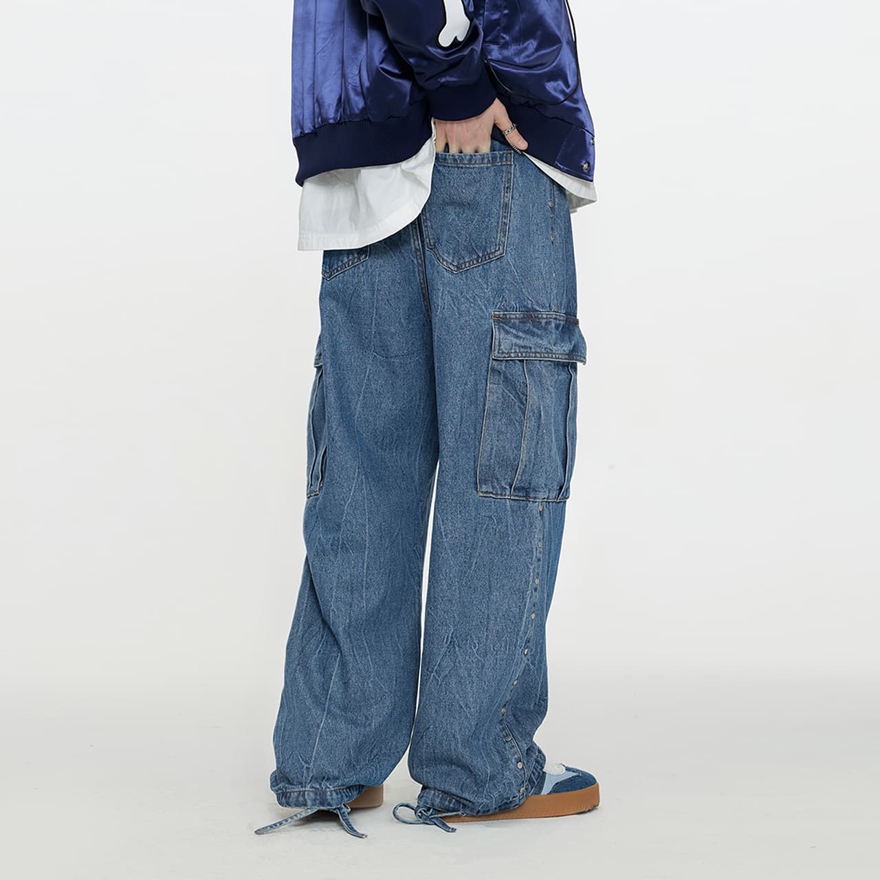 Штаны Guuka Blue Men's Jeans Guuka Синий Мужской Джинсы - изображение 4