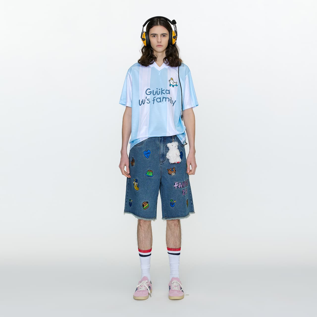 Джинсовые шорты Guuka Men's Blue Denim Shorts Guuka Мужские синие джинсовые шорты - изображение 7