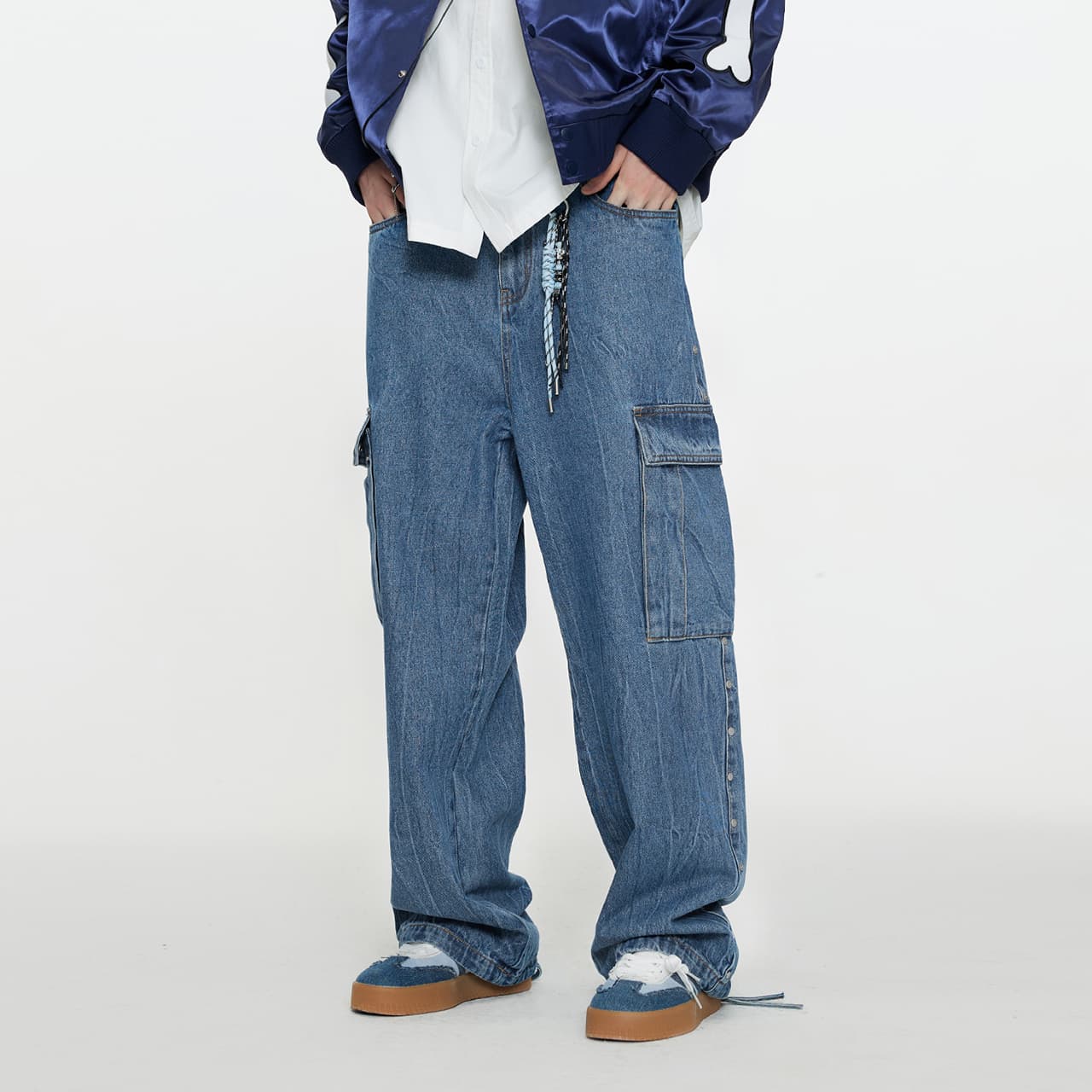 Штаны Guuka Blue Men's Jeans Guuka Синий Мужской Джинсы - изображение 6