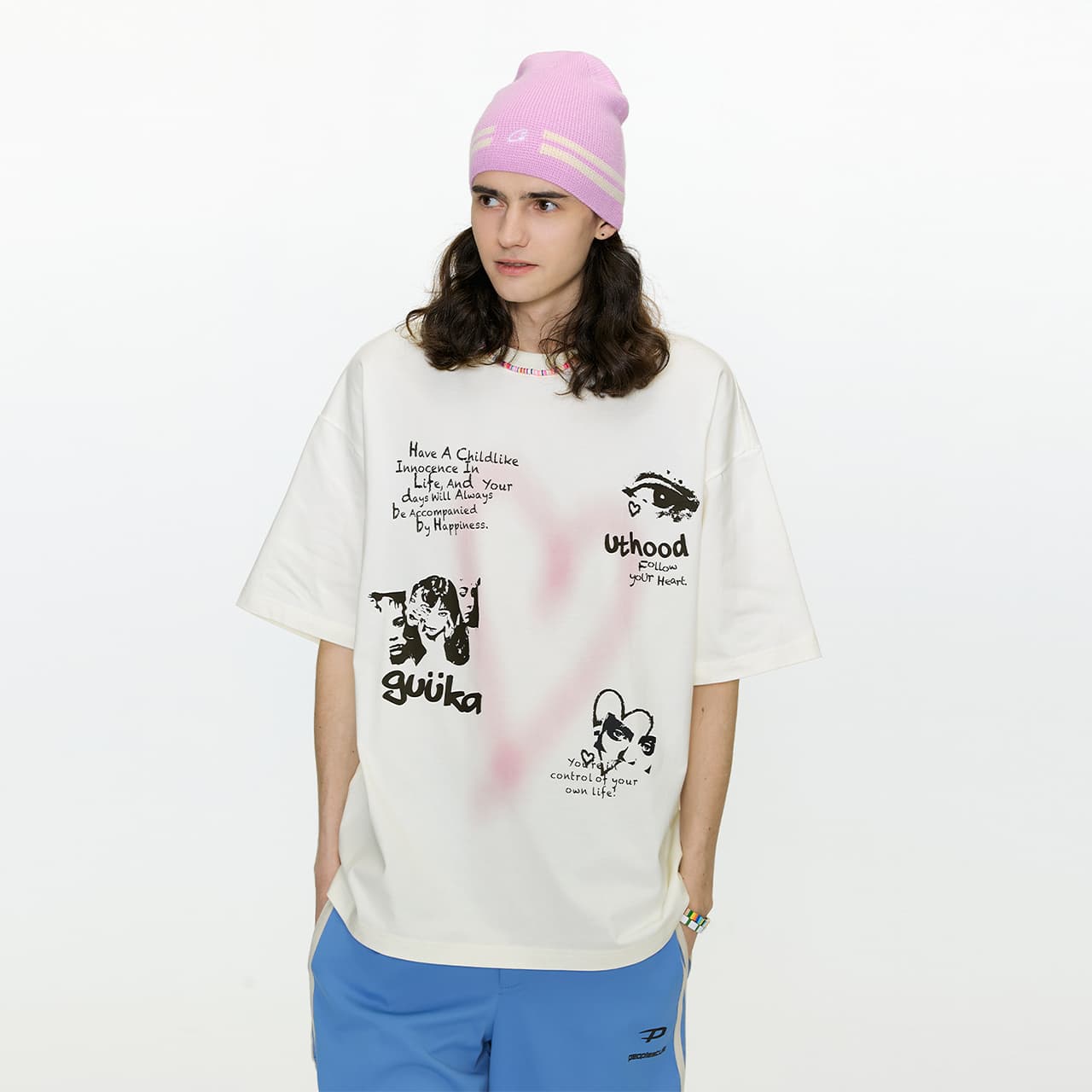 Футболка Guuka T-Shirt Унисекс Кремово-Белый - изображение 7