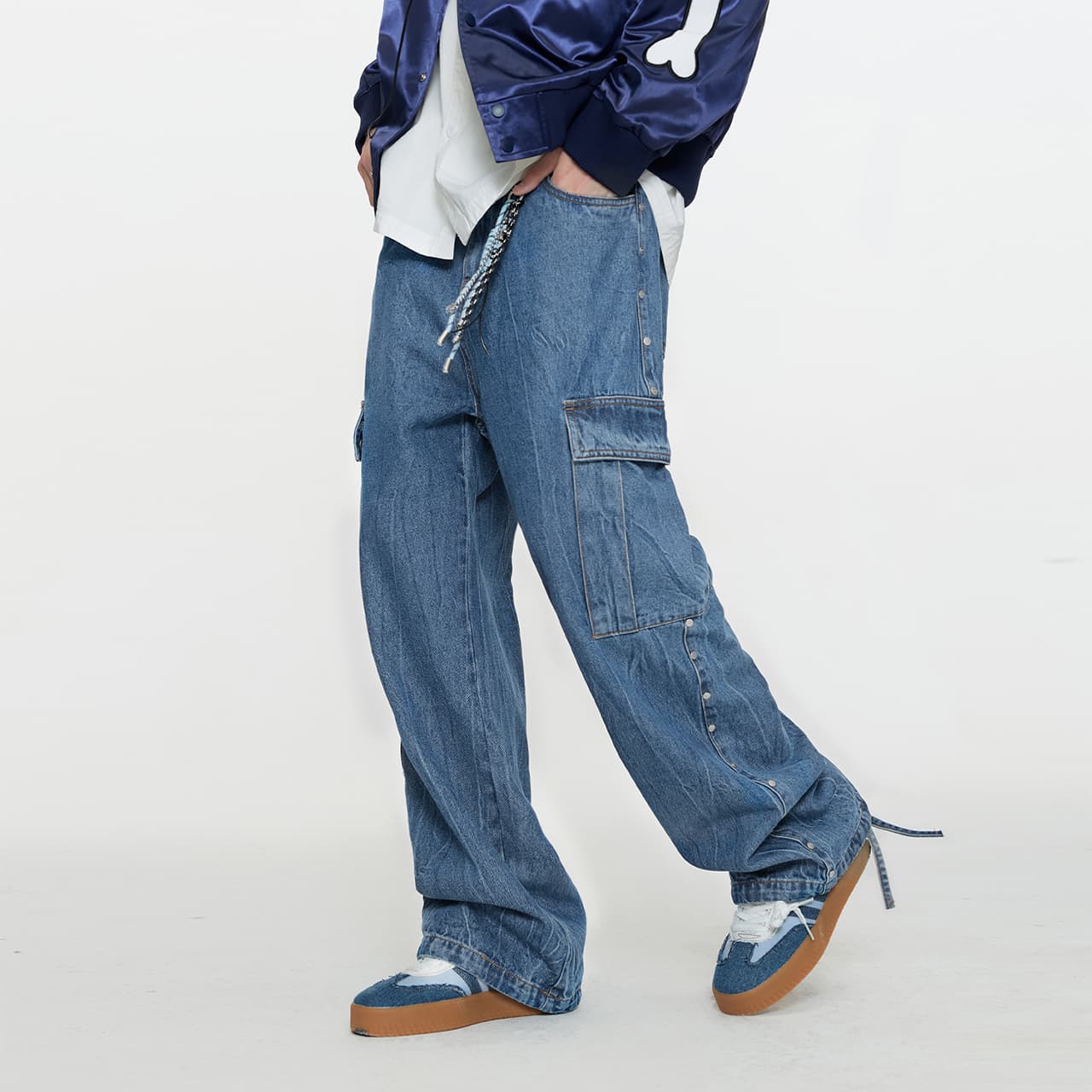 Штаны Guuka Blue Men's Jeans Guuka Синий Мужской Джинсы - изображение 3