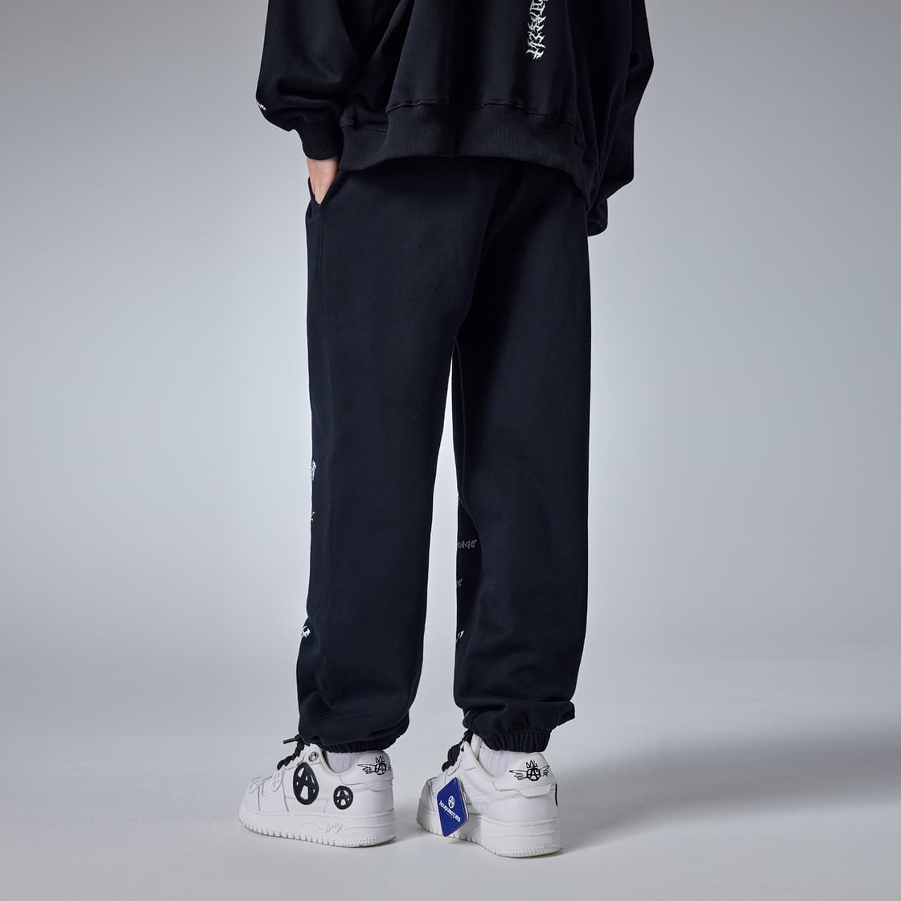 Штаны Guuka Черные Мужские Вязаные Спортивные Штаны - изображение 7