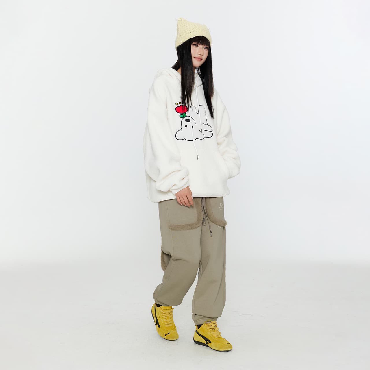 Штаны Guuka Light Gray Unisex Casual Pants Guuka Светло-серые унисекс повседневные штаны - изображение 8