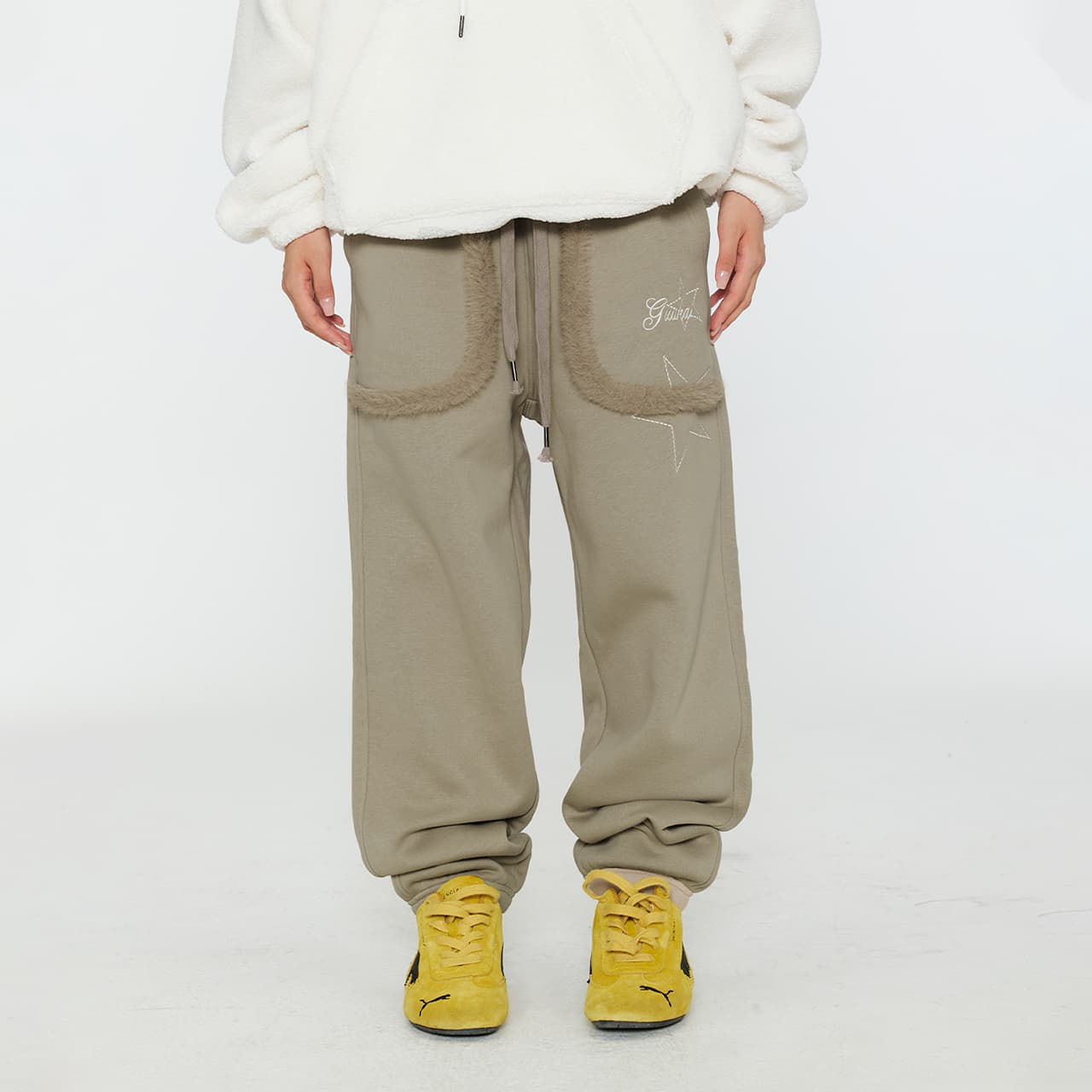 Штаны Guuka Light Gray Unisex Casual Pants Guuka Светло-серые унисекс повседневные штаны - изображение 6