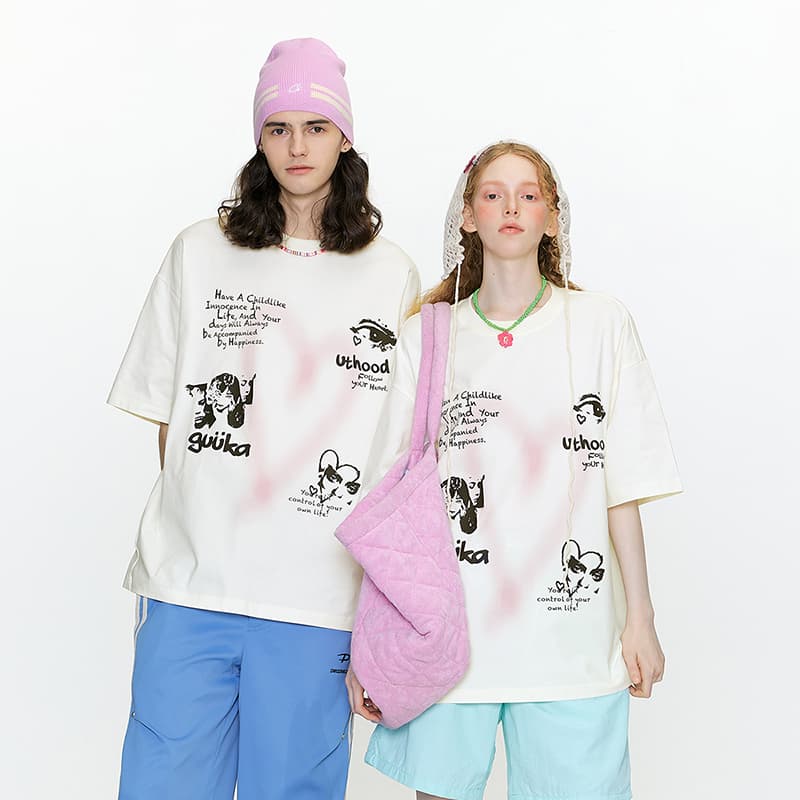 Футболка Guuka T-Shirt Унисекс Кремово-Белый - изображение 3