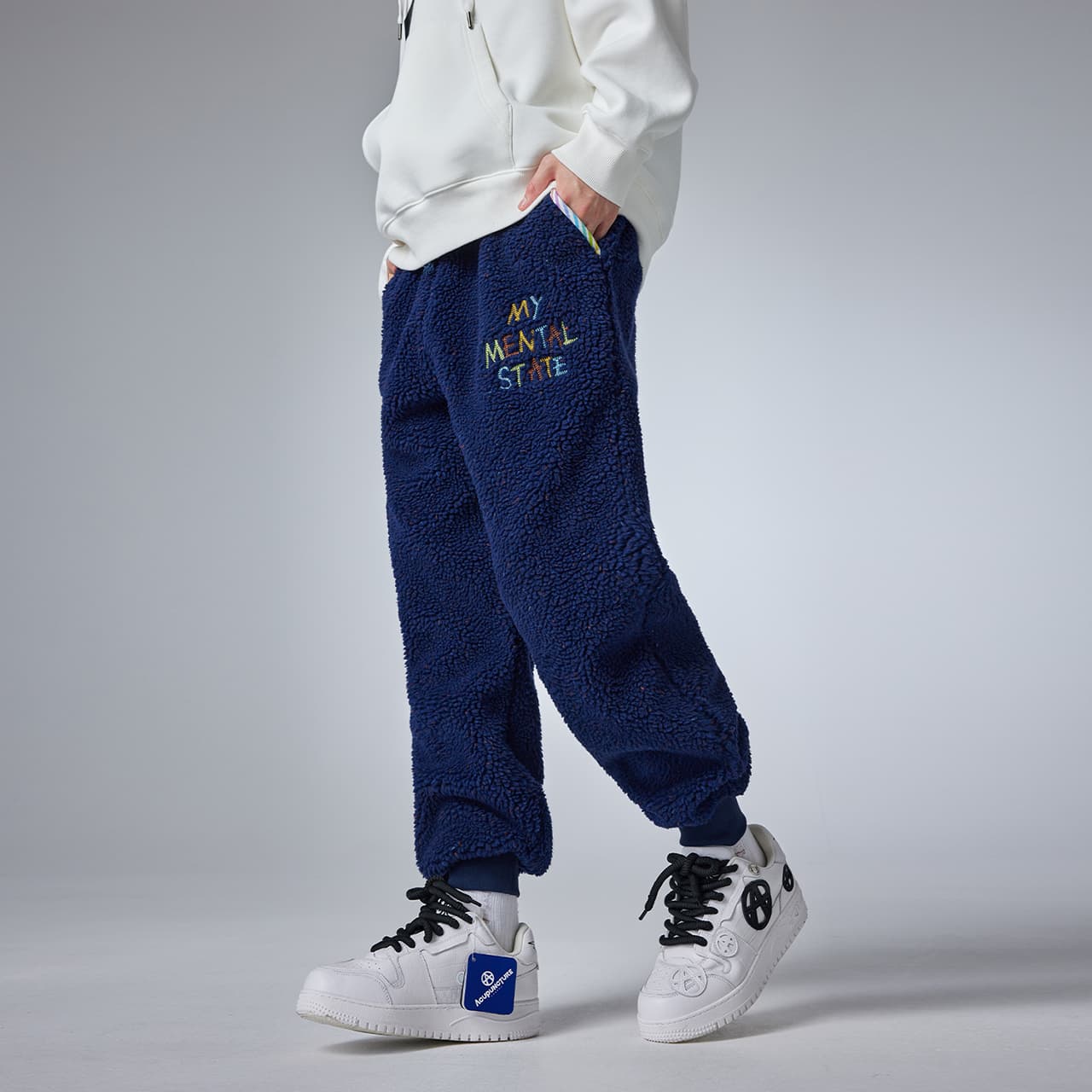 Штаны Guuka Casual Pants Unisex Royal Blue Guuka Повседневные Брюки Унисекс Королевский Синий - изображение 6