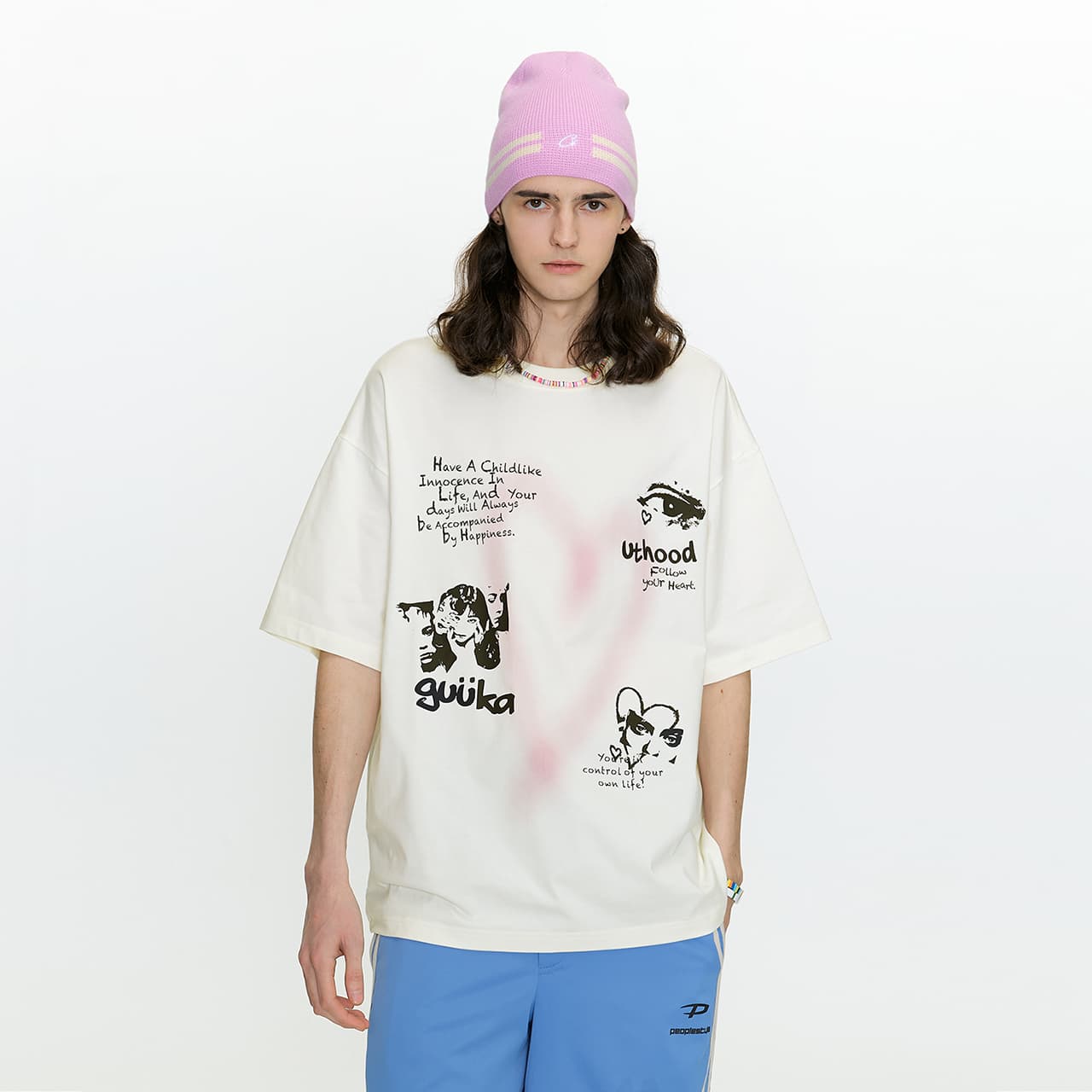 Футболка Guuka T-Shirt Унисекс Кремово-Белый - изображение 4