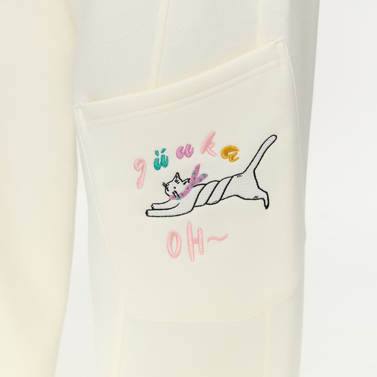 Штаны Guuka Cream White Unisex Casual Pants Guuka Кремовые Белые Унисекс Повседневные Брюки - изображение 5