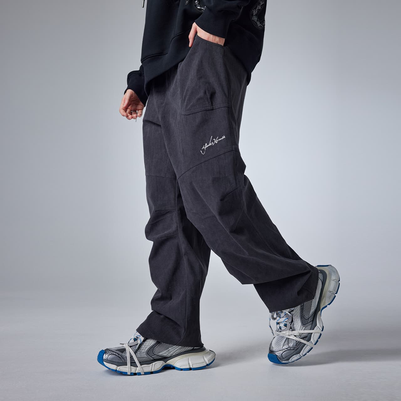 Штаны Guuka Casual Pants Unisex Dark Gray Guuka Повседневные Штаны Унисекс Темно-Серый - изображение 8