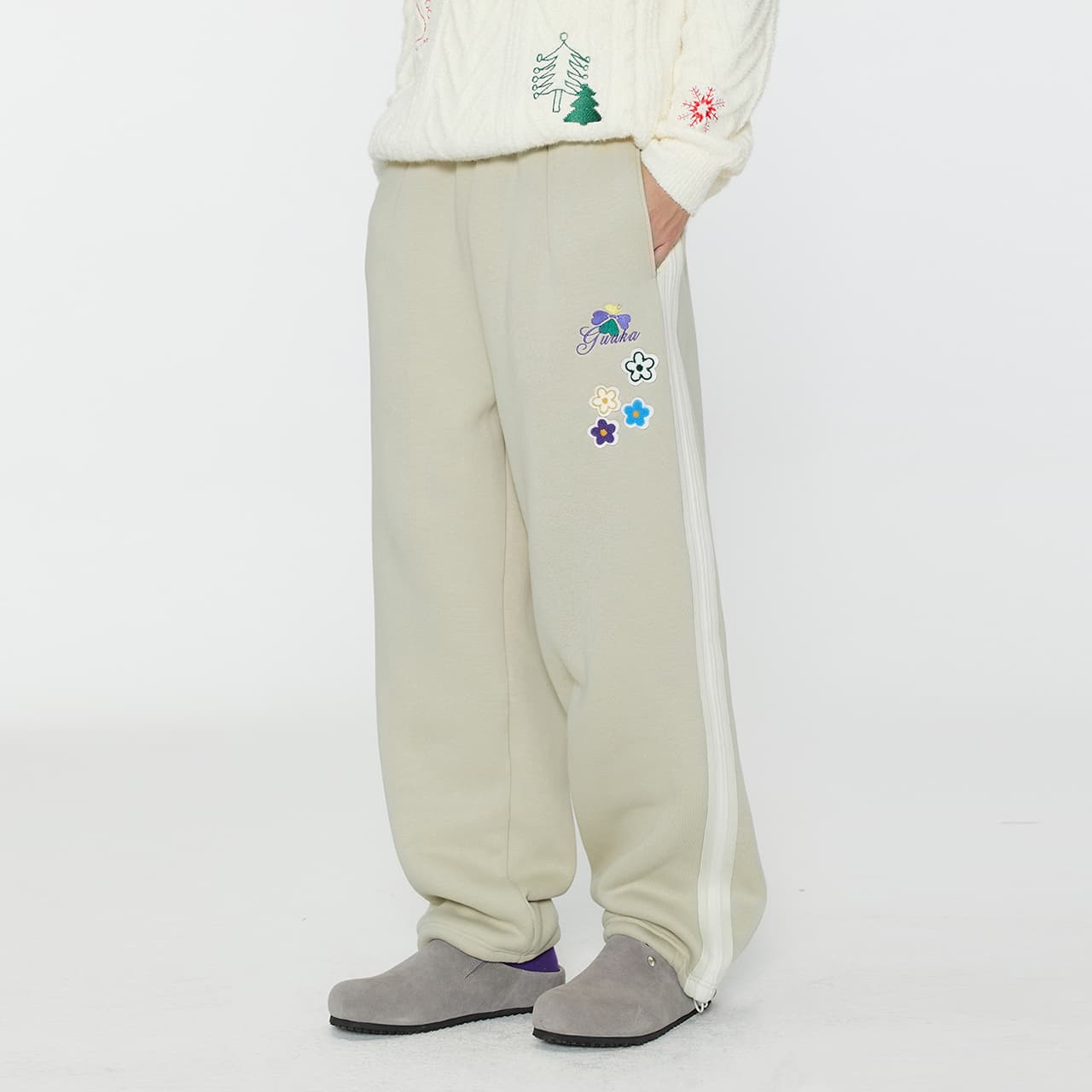Штаны Guuka Light Apricot Unisex Casual Pants Guuka Светло-абрикосовые унисекс повседневные штаны - изображение 3