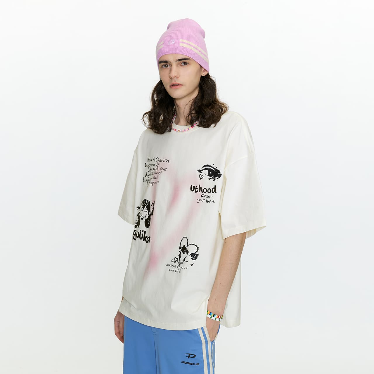 Футболка Guuka T-Shirt Унисекс Кремово-Белый - изображение 8