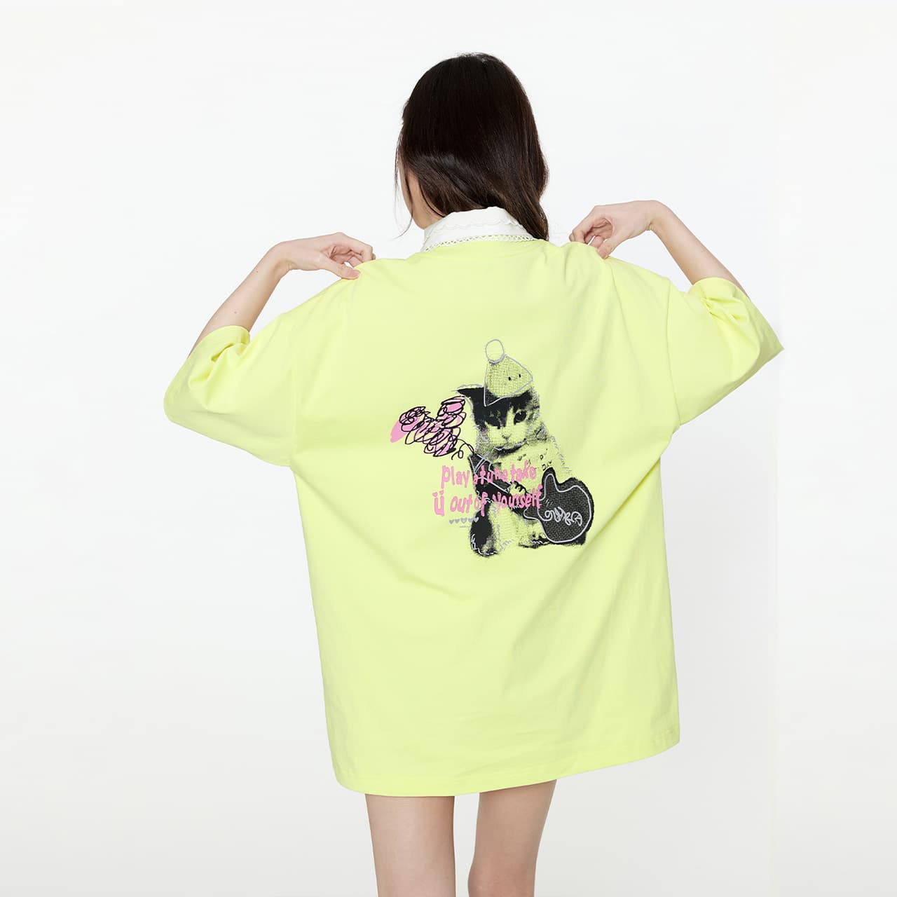 Футболка Guuka T-Shirt Унисекс Неоново-Желтый - изображение 4