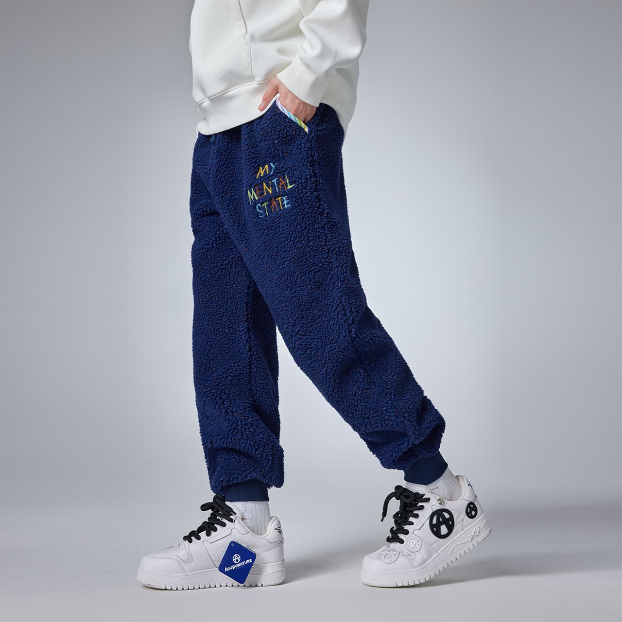 Штаны Guuka Casual Pants Unisex Royal Blue Guuka Повседневные Брюки Унисекс Королевский Синий - изображение 7