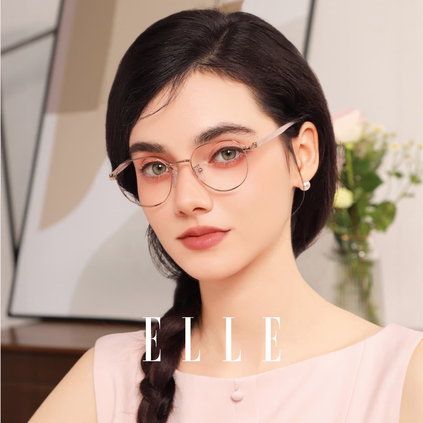 Оправа ELLE Титановый сплав Оправы для очков Женские - изображение 2