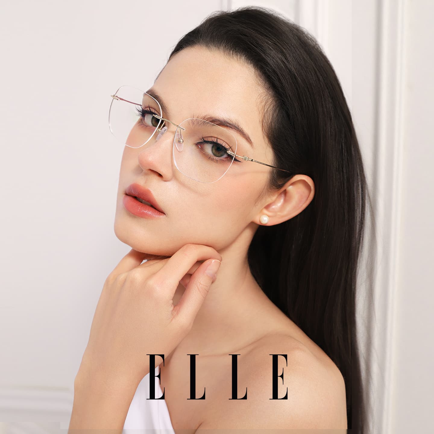 Оправа ELLE Титановый сплав Квадратные оправы для очков Унисекс - изображение 8