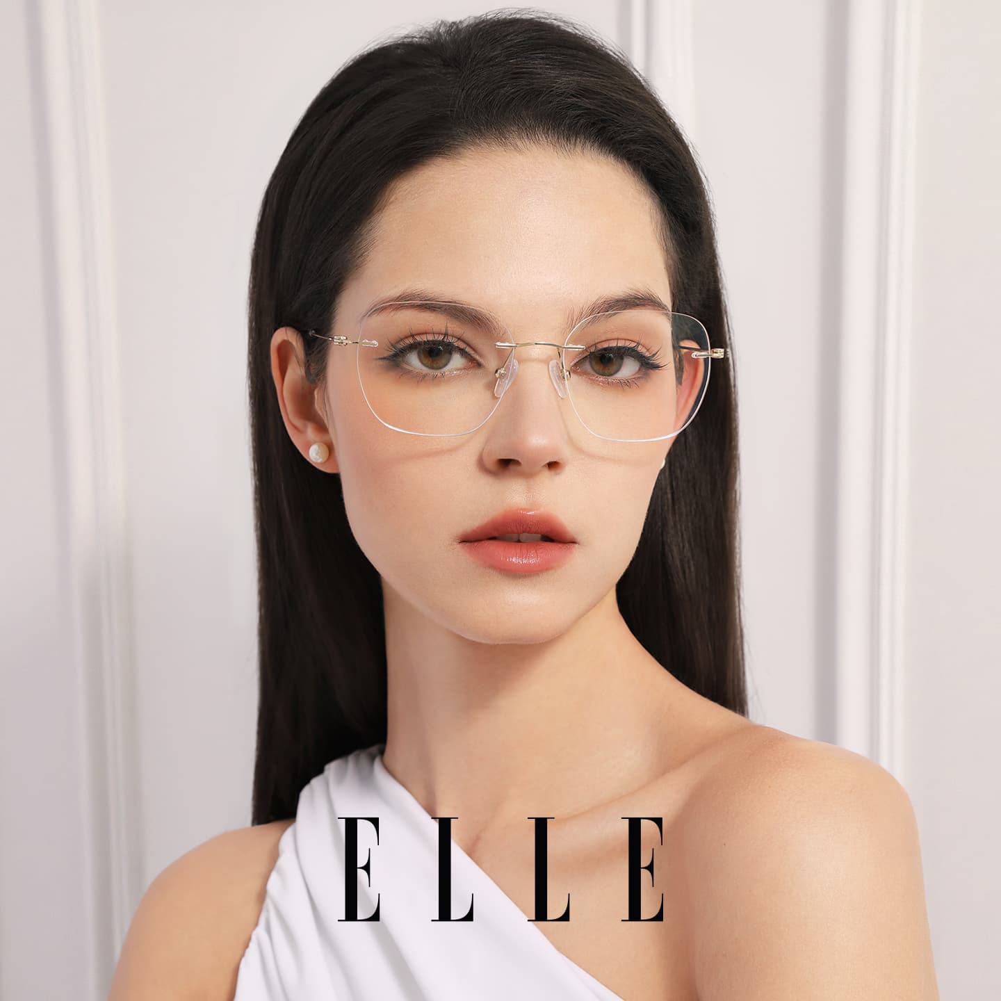 Оправа ELLE Титановый сплав Квадратные оправы для очков Унисекс - изображение 4