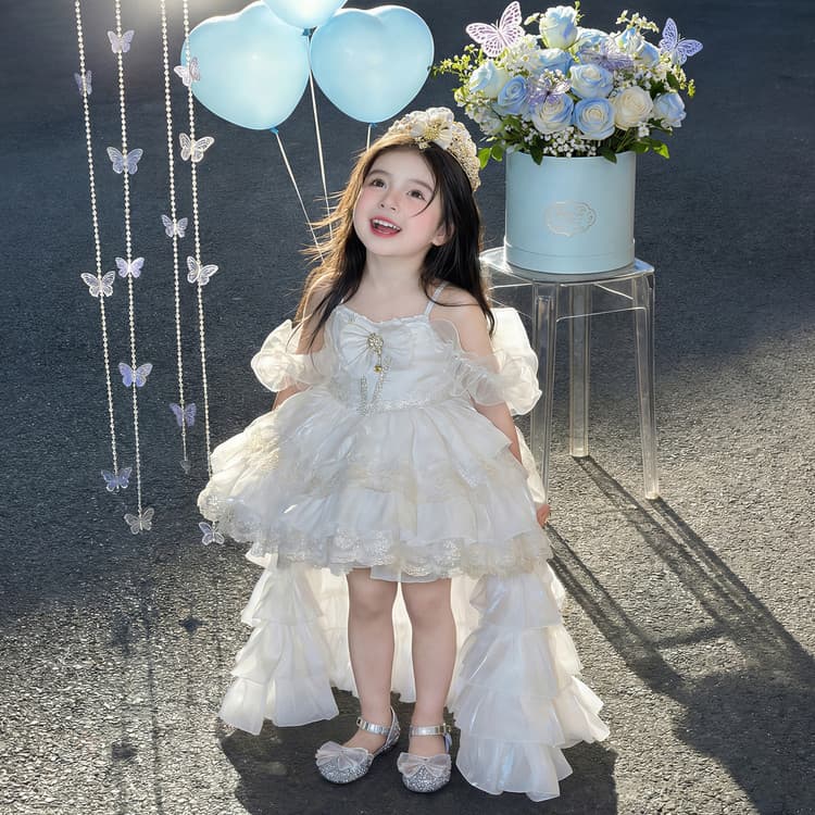 PIERRE CARDIN Платье принцессы экрю Kids Dresses - изображение 3