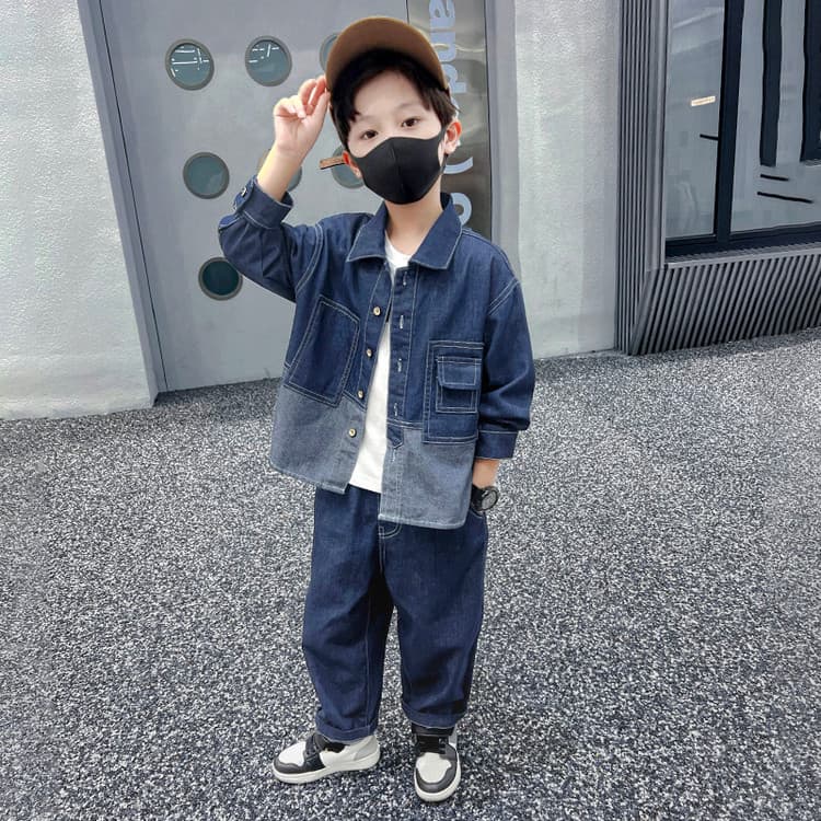 PIERRE CARDIN Повседневный спортивный костюм 2 предмета комплект "Магия Цветов" синий детский - изображение 2