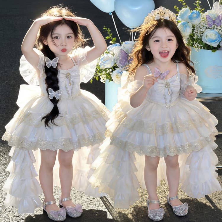 PIERRE CARDIN Платье принцессы экрю Kids Dresses - изображение 2