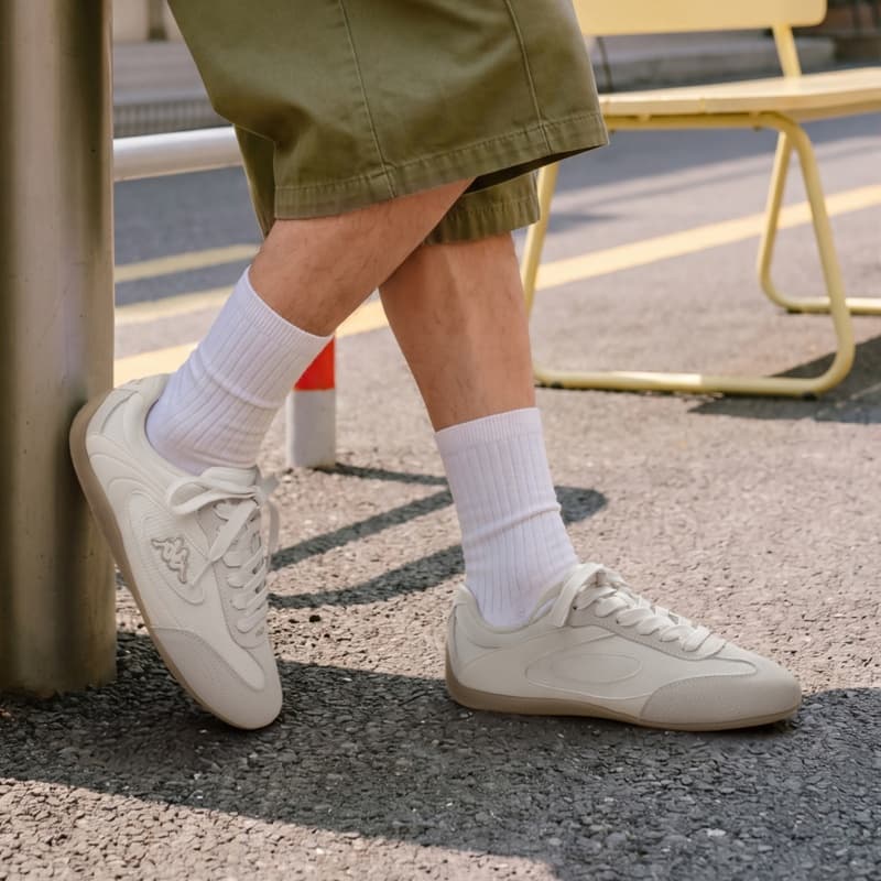 Кроссовки Kappa Urban Sports Скейтборд Кроссовки Низкий Топ Gardenia White Khaki Gray 0045 Унисекс - изображение 7