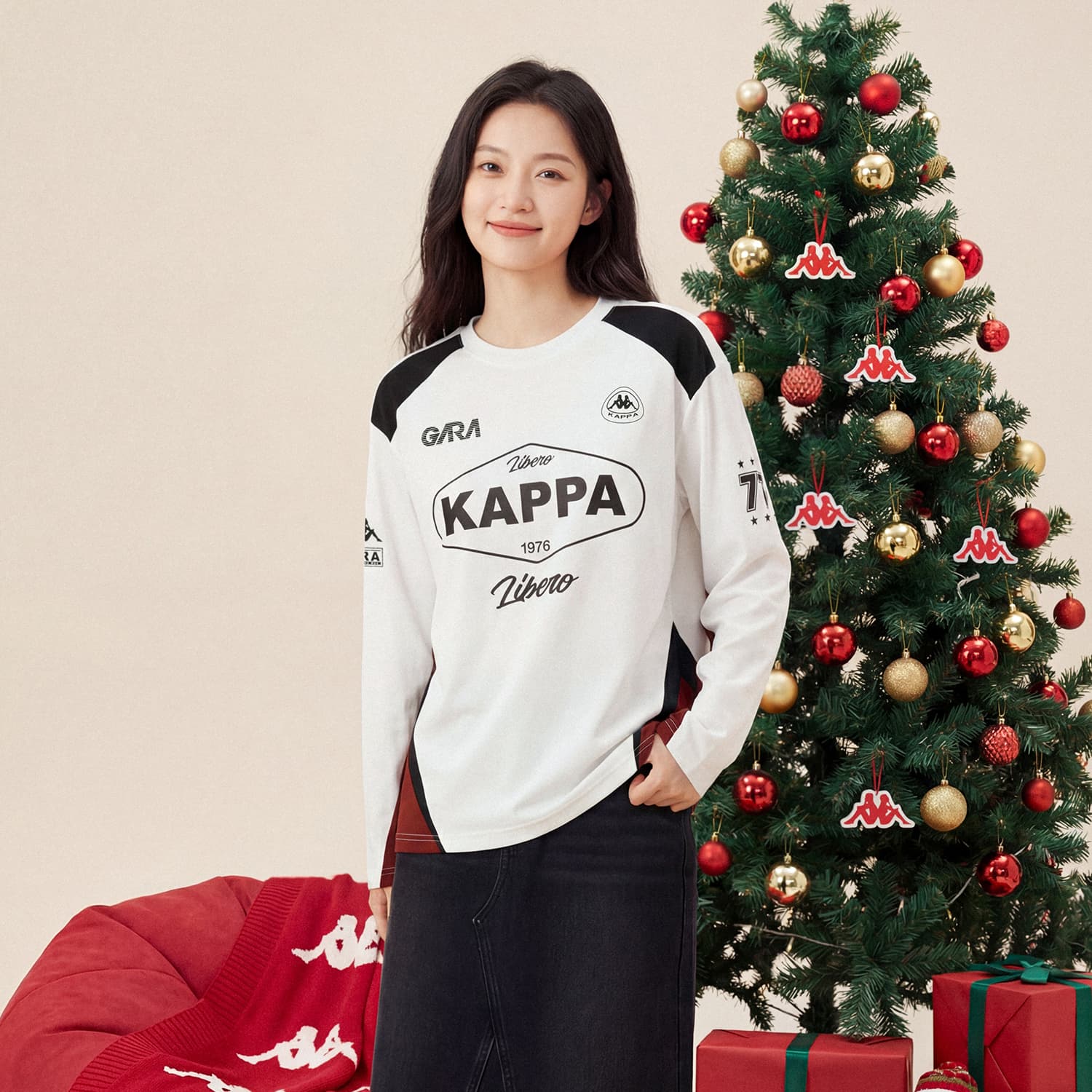 Кофта Kappa 1916 Свитшот Унисекс Корейский белый - изображение 3