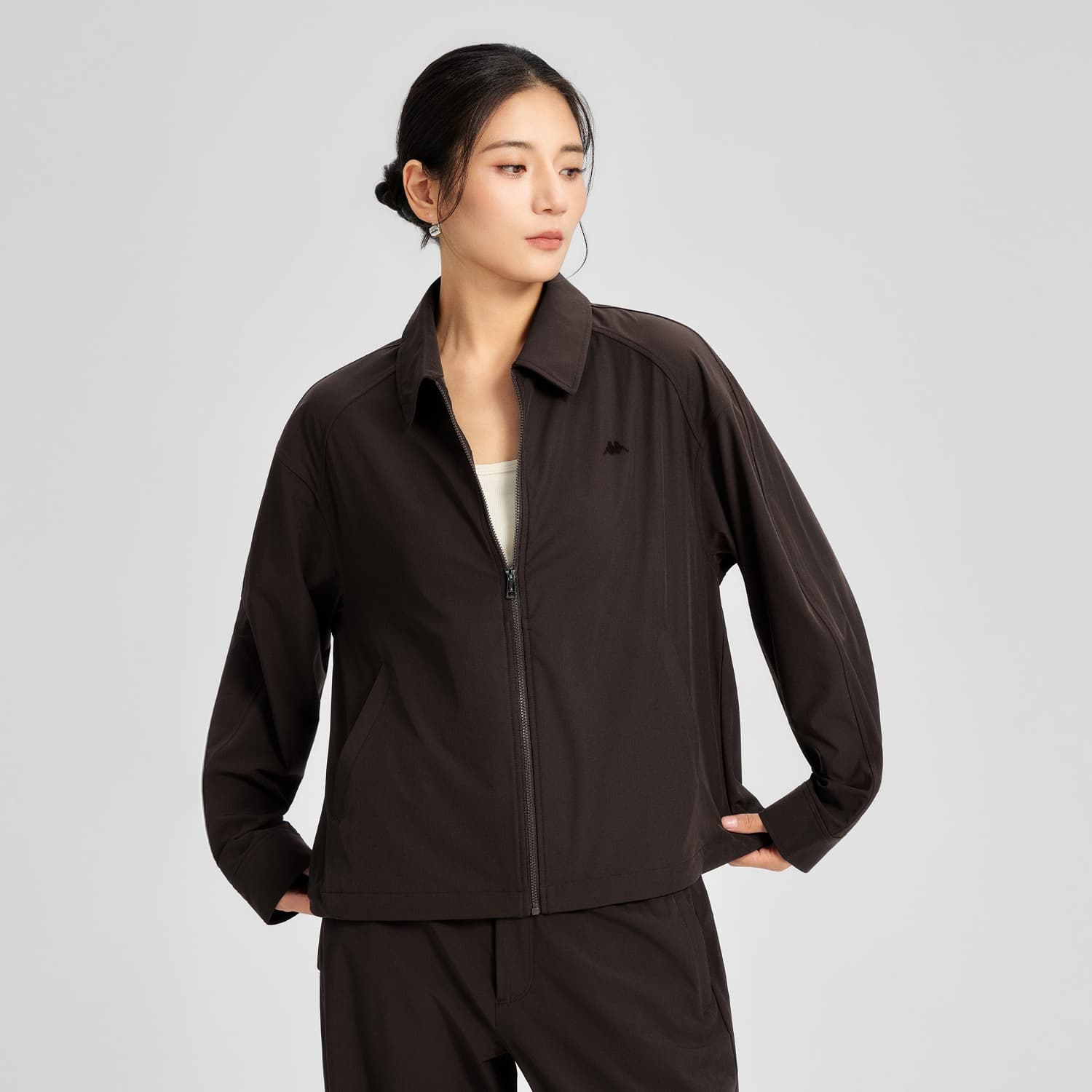 Куртка KAPPA Темный кофейный коричневый 6570 Женские куртки - изображение 3