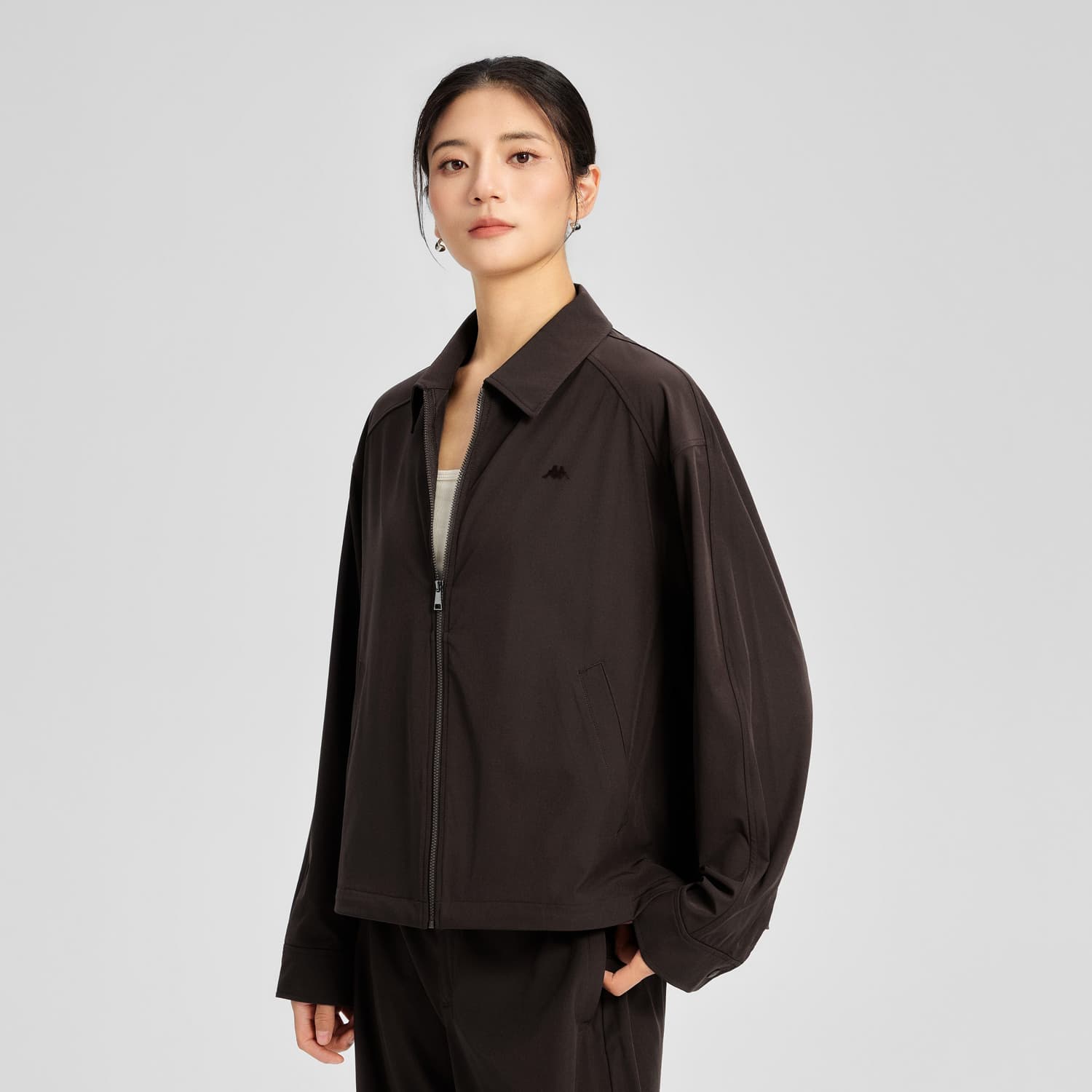 Куртка KAPPA Темный кофейный коричневый 6570 Женские куртки - изображение 4