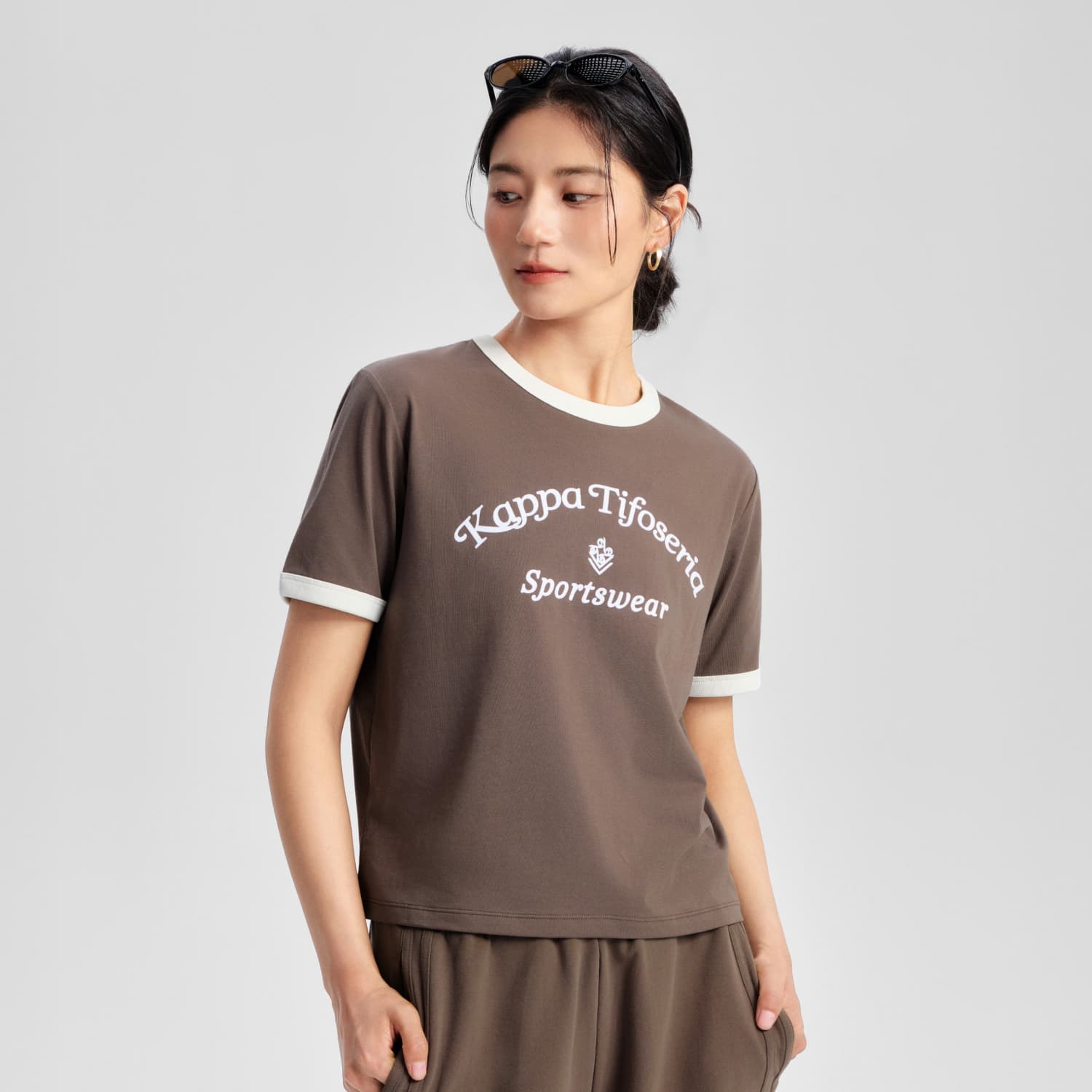 Футболка KAPPA 1916 T Рубашка Женская Трехцветная - изображение 4