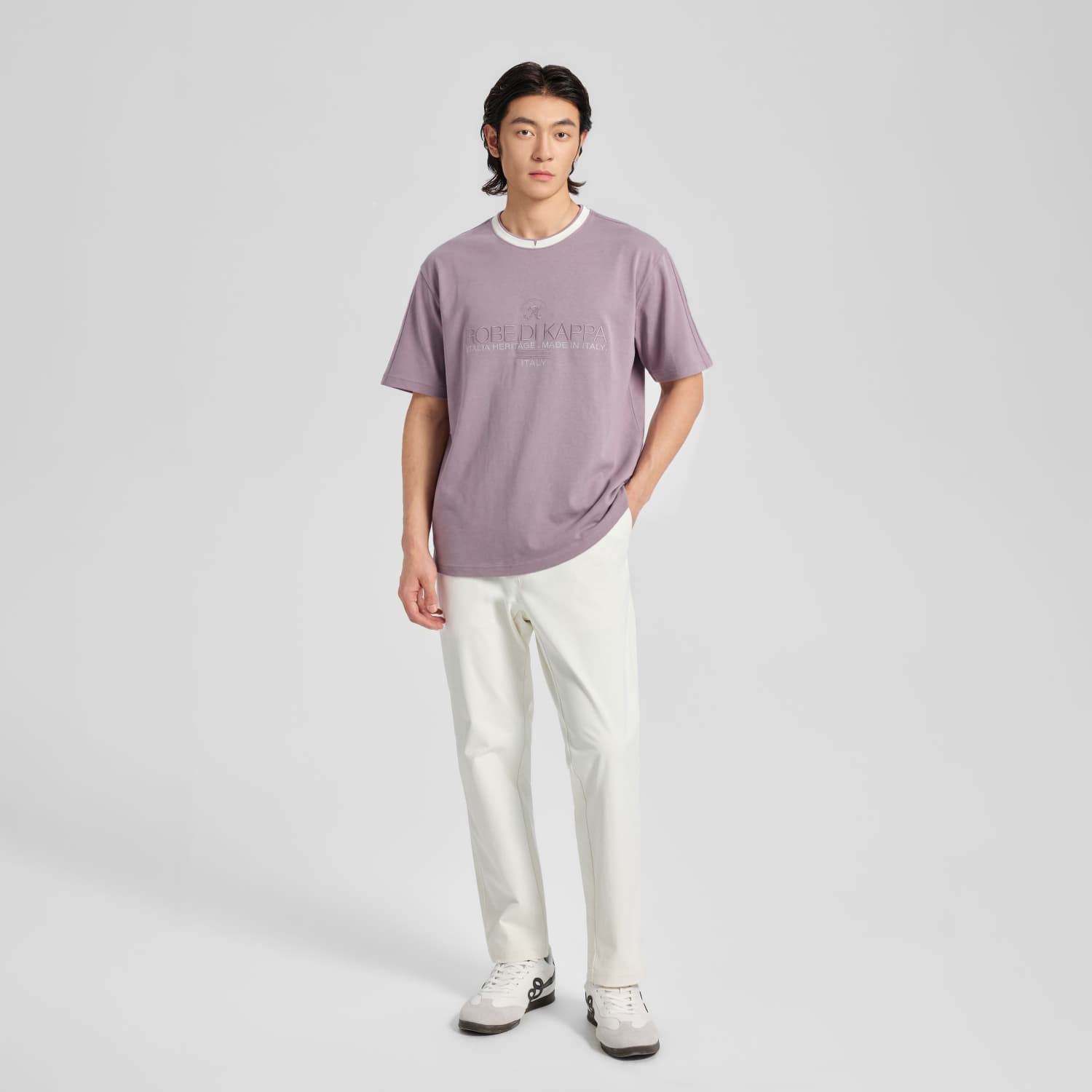 Футболка KAPPA Mist Lilac 4231 Мужская T-рубашка - изображение 8