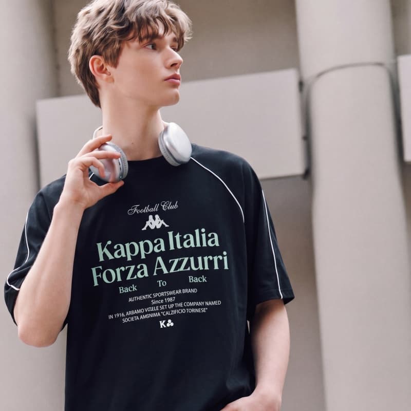 Футболка KAPPA 1916 T Рубашка Унисекс Черная - изображение 6