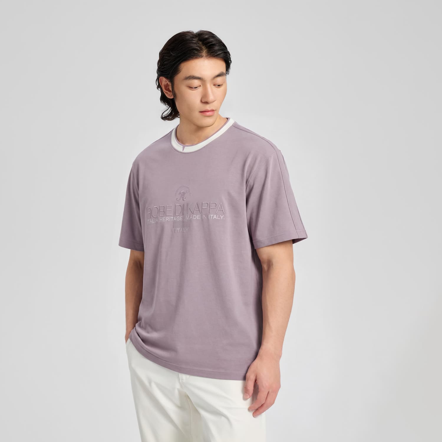 Футболка KAPPA Mist Lilac 4231 Мужская T-рубашка - изображение 4