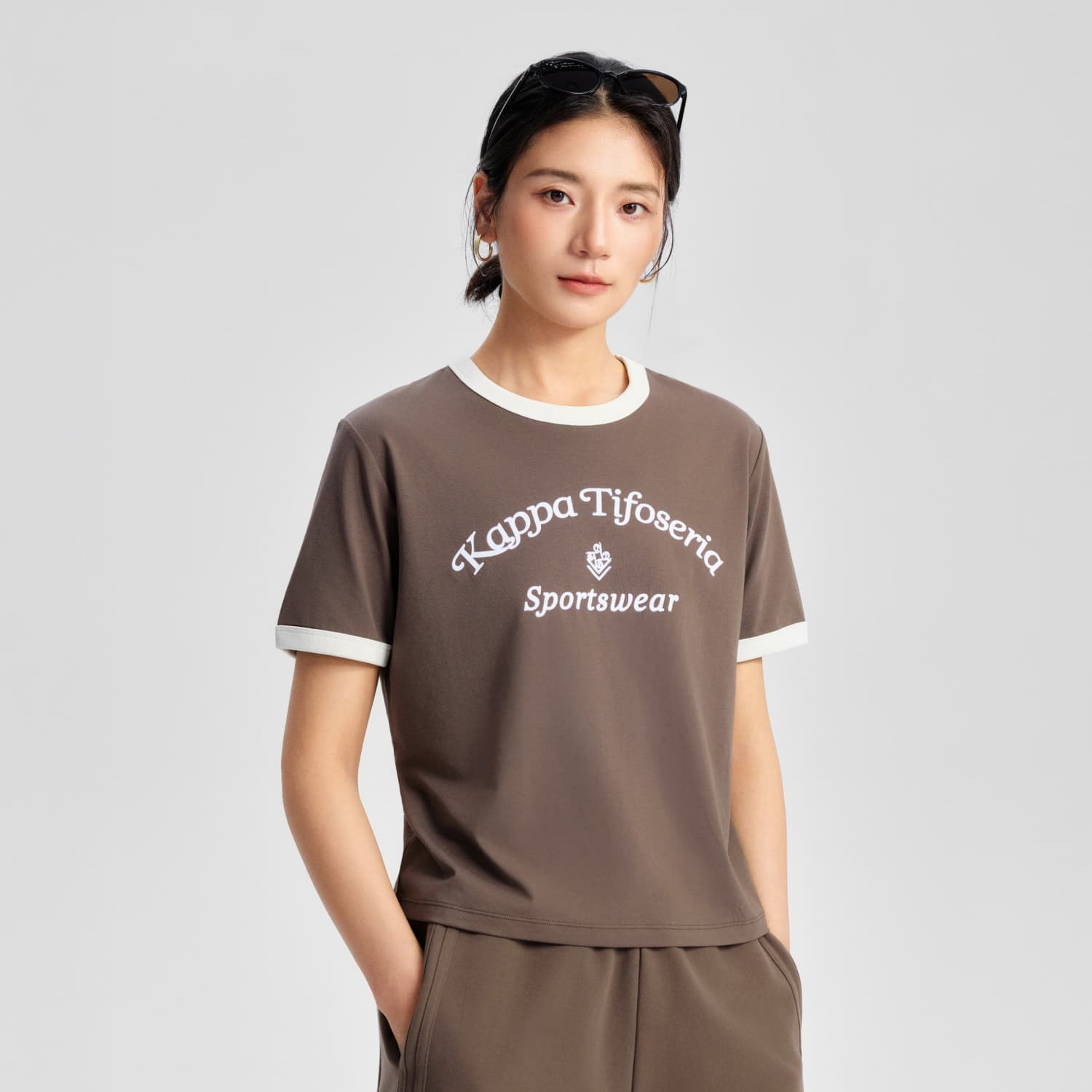 Футболка KAPPA 1916 T Рубашка Женская Трехцветная - изображение 3