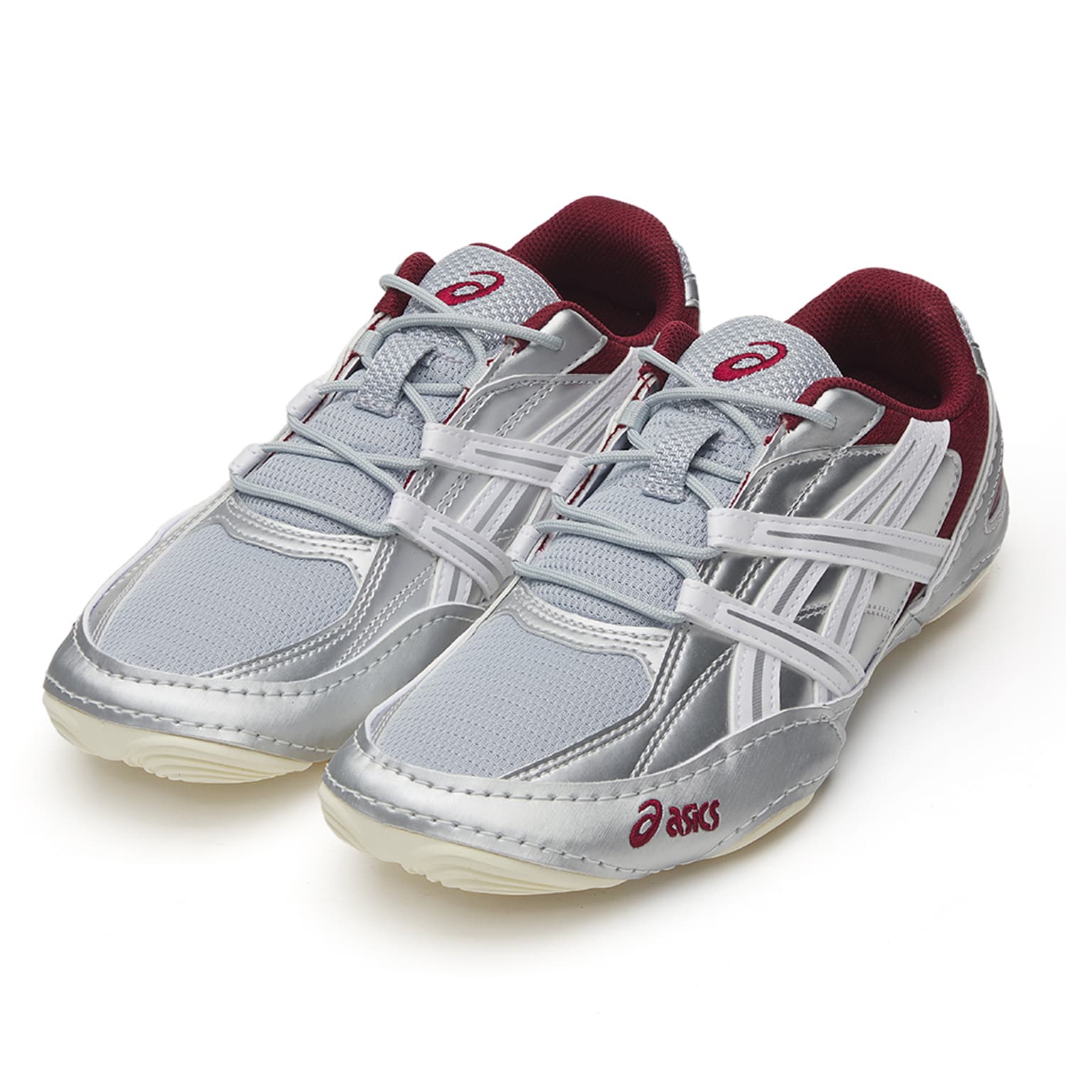 Кроссовки Asics Hypersync Дышащий Покрытие Легкий Низкий Топ Повседневная Обувь Унисекс Винтажный Серебряный Красный - изображение 7
