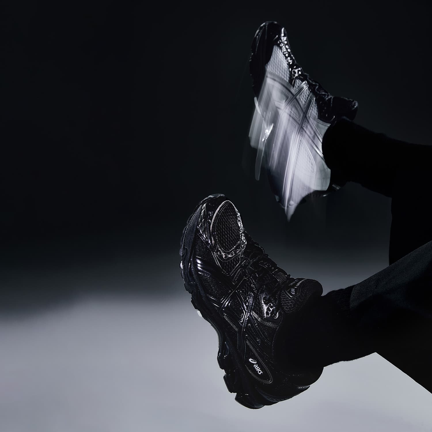 Кроссовки для бега ASICS Гель Nimbus 10,1 Амортизация Устойчивость к износу Дышащие Низкие Кроссовки для бега Унисекс Черный Серый - изображение 6