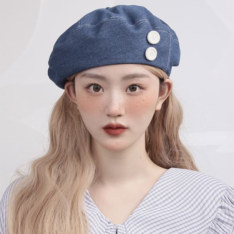 Берет DAISY BEAUTY Джинсовые береты для женщин - изображение 6
