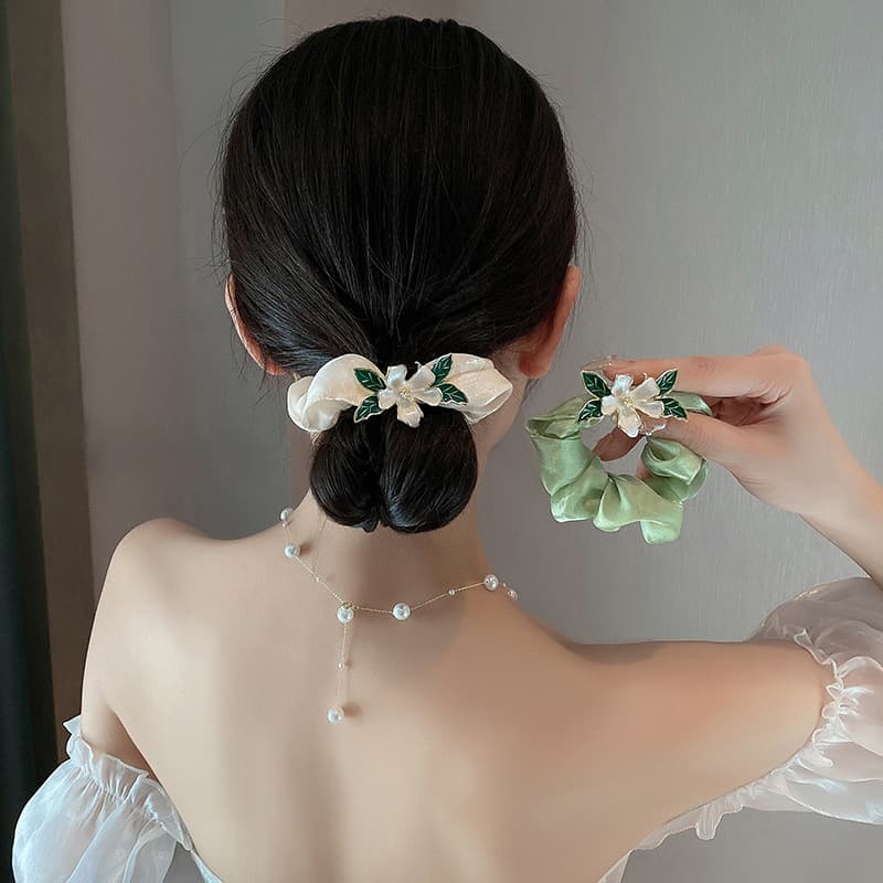 DAISY BEAUTY Шелковый шифон Резинка для волос Женская - изображение 5