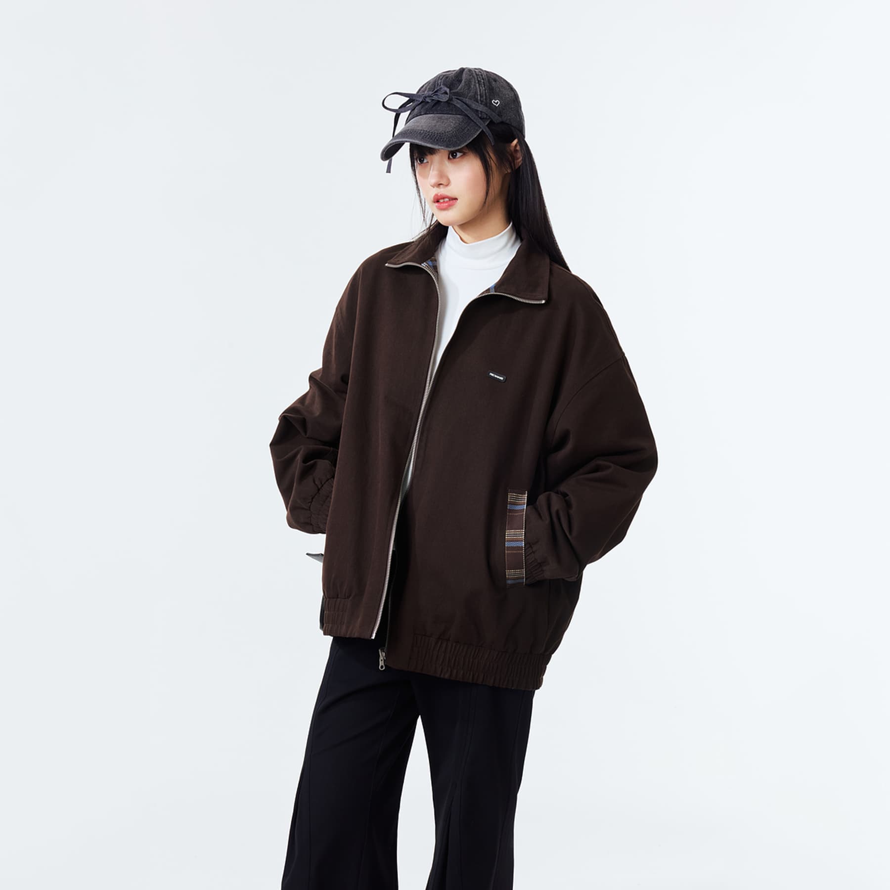 Куртка PSO Brand Куртки и Пальто Унисекс Черный Кофейный Коричневый - изображение 5