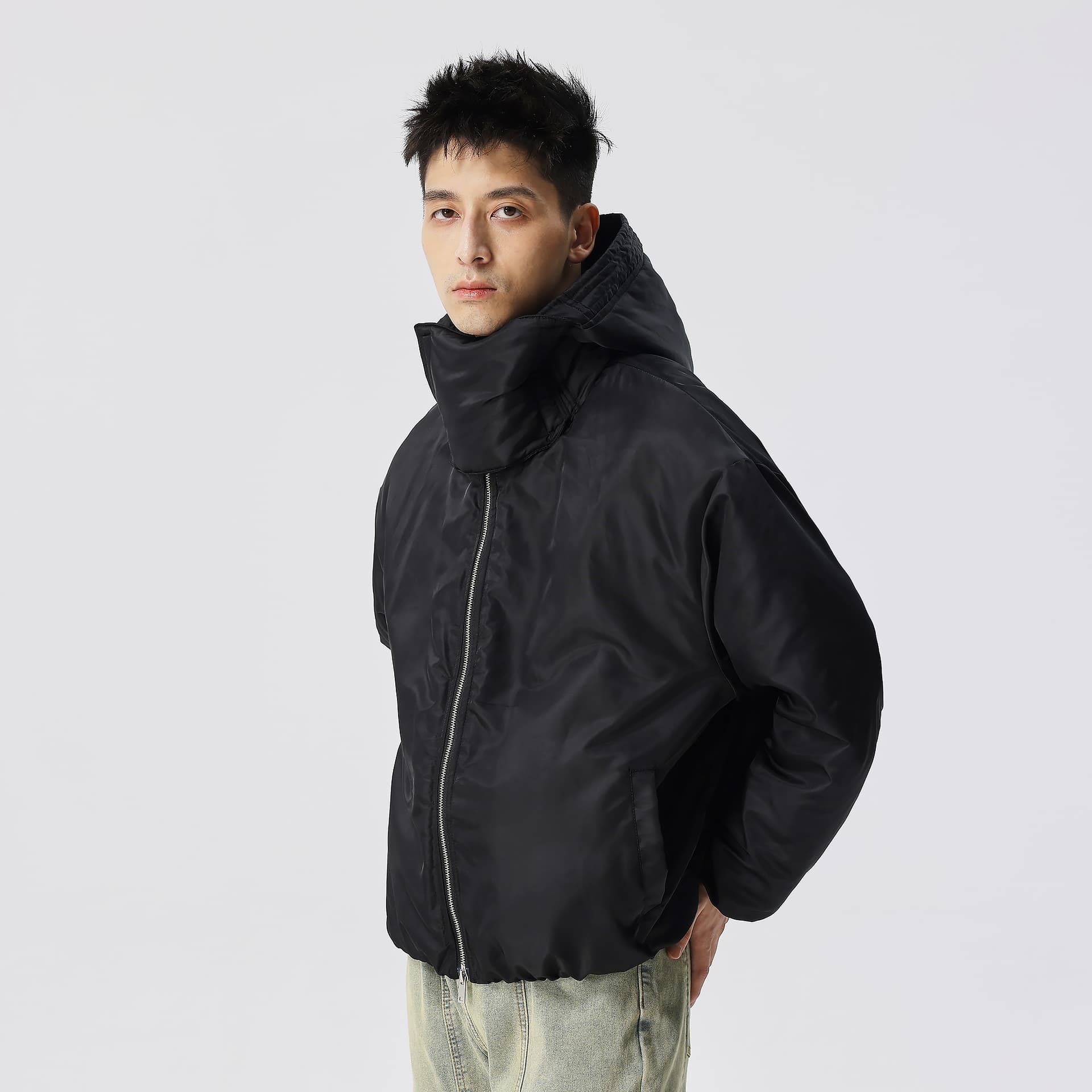 Зимняя куртка пуховик XINYINSU Outdoor Hooded Jacket Black - изображение 5